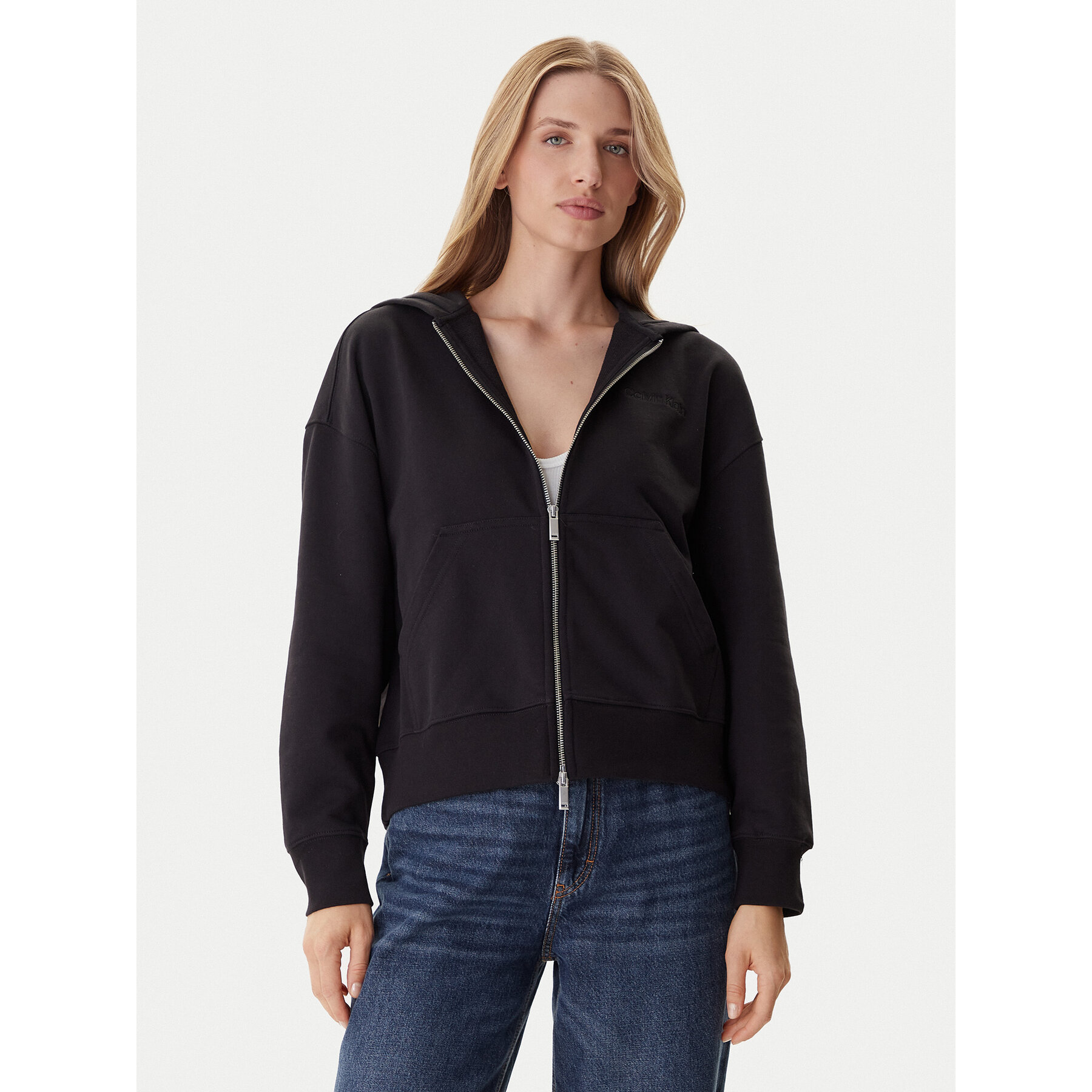 Calvin Klein Bluza LV044C211G Czarny Relaxed Fit