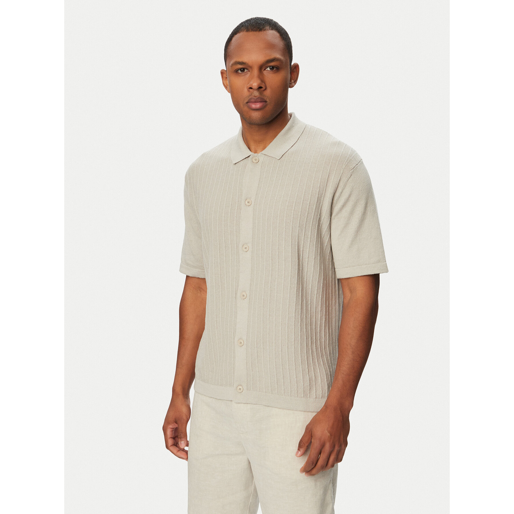 BOSS Koszula Amicino 50558725 Beżowy Regular Fit