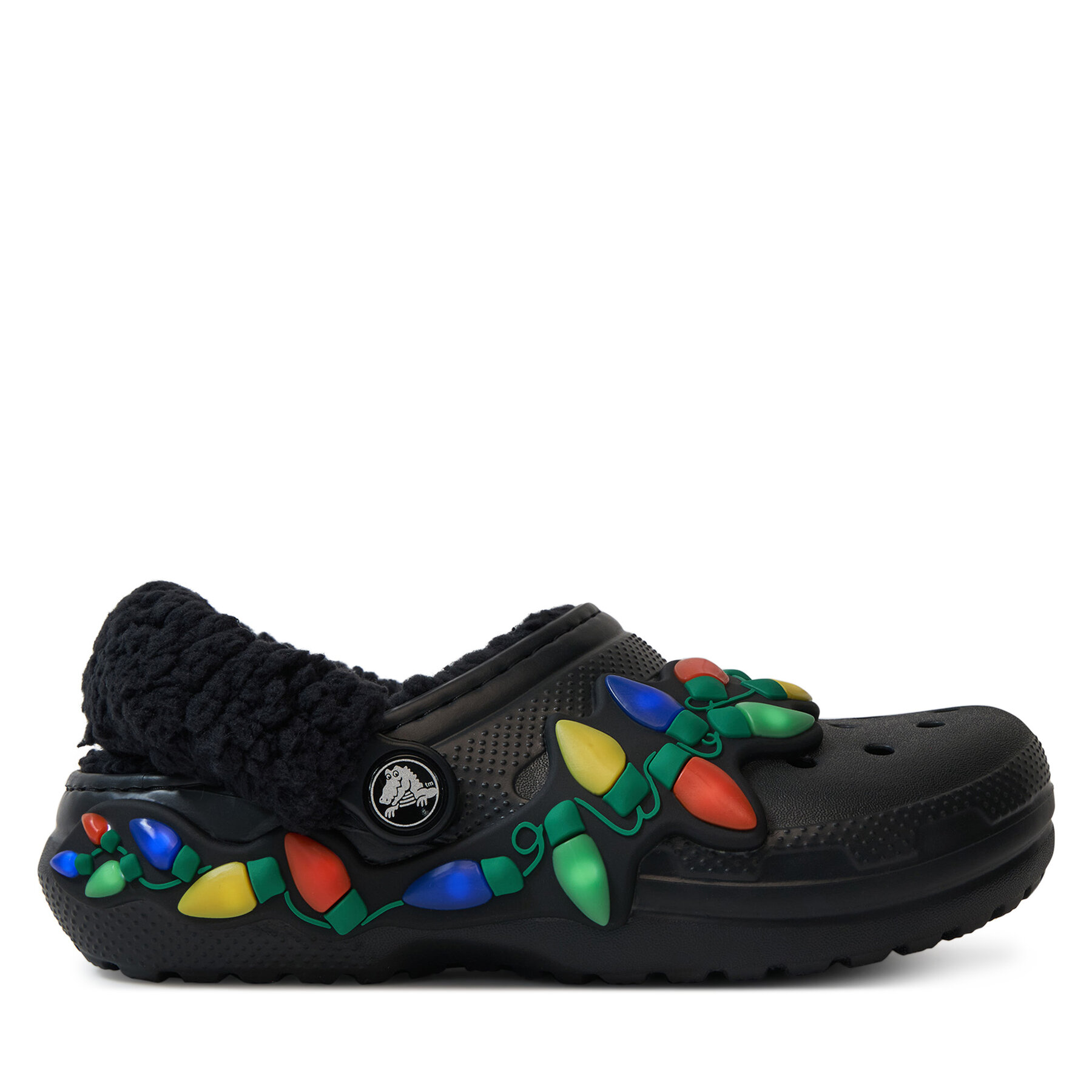 Crocs Klapki Clsc Lined Holiday Lights 212026 Czarny