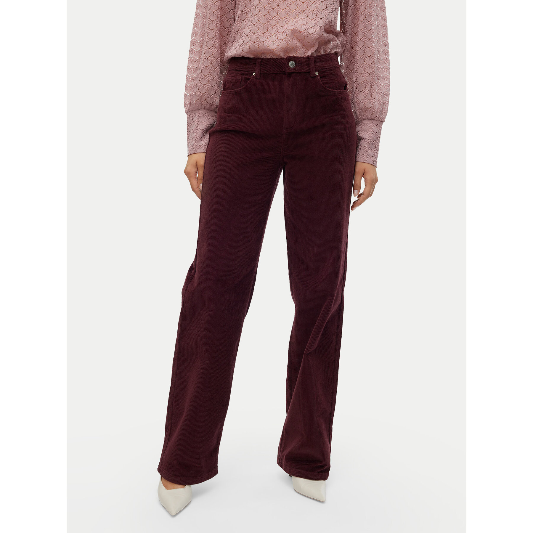 Vero Moda Spodnie materiałowe Tessa 10315350 Fioletowy Wide Leg
