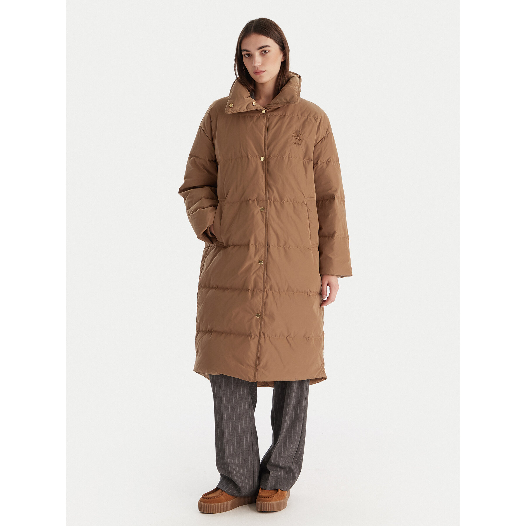 Tommy Hilfiger Kurtka puchowa WW0WW47279 Beżowy Relaxed Fit