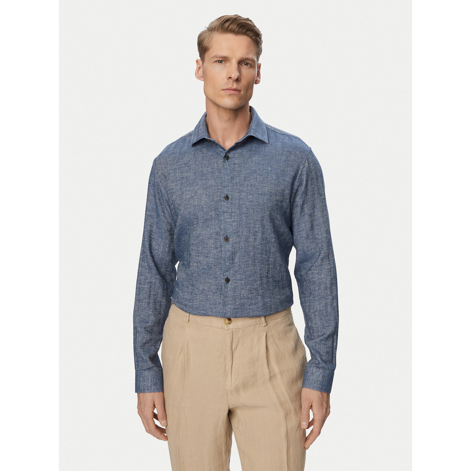 Jack & Jones Koszula Parker 12292161 Niebieski jasny Regular Fit