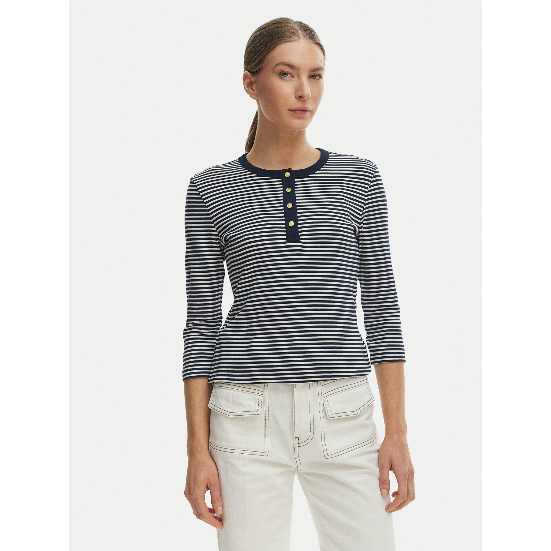 Tommy Hilfiger Bluzka WW0WW49629 Niebieski Slim Fit