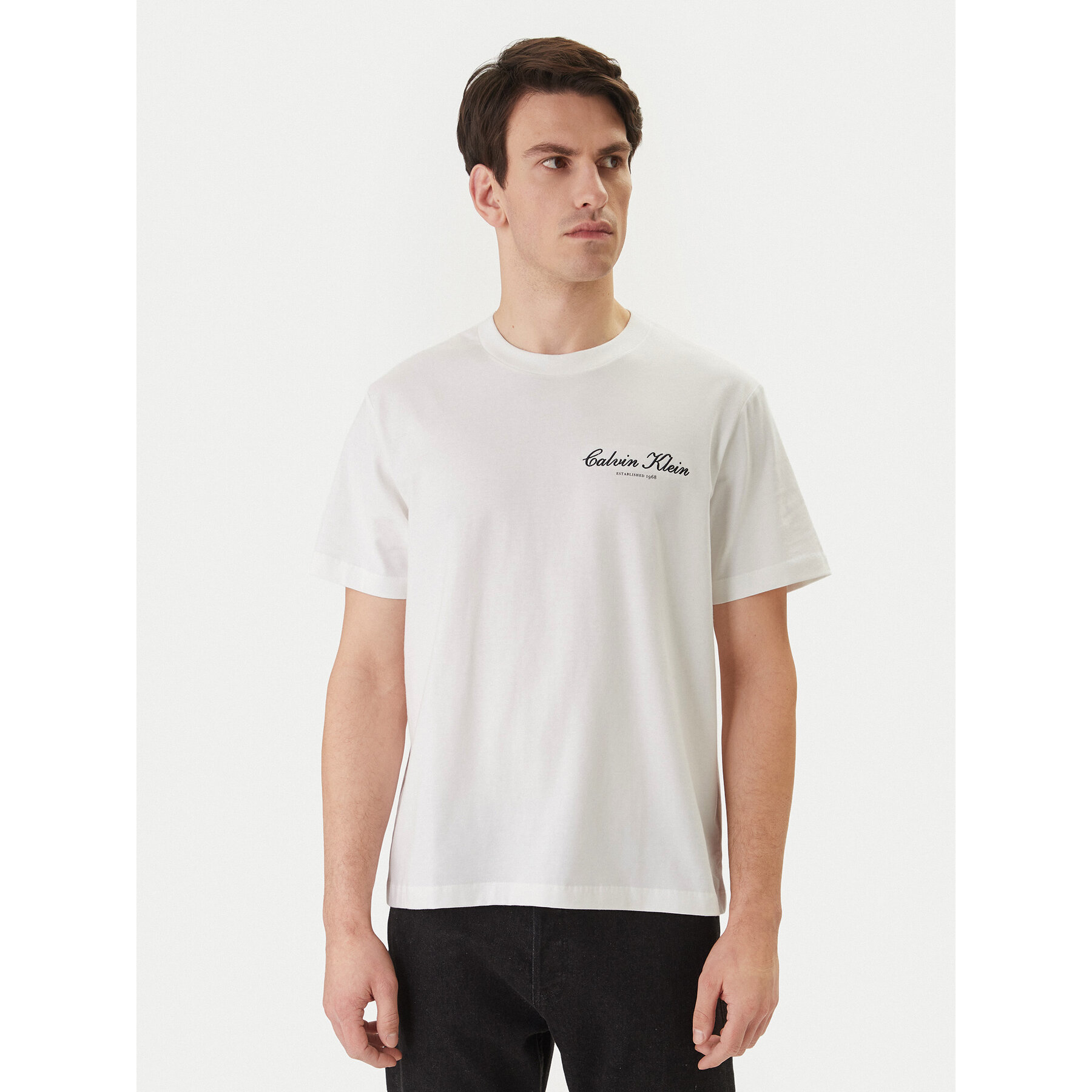 Calvin Klein Jeans T-Shirt LV04RF822G Biały Regular Fit