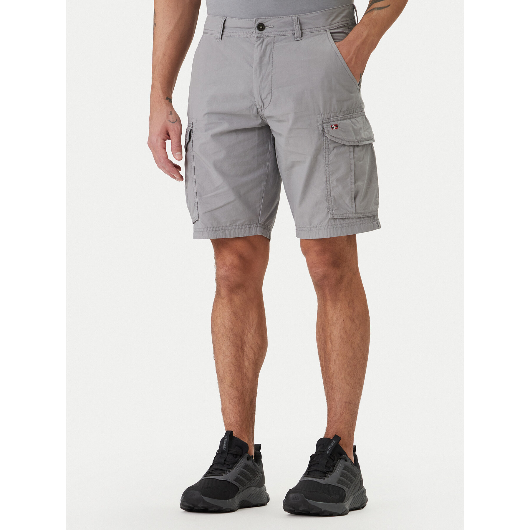 Napapijri Szorty materiałowe Noto 2.0 NP0A4HOQ Szary Regular Fit