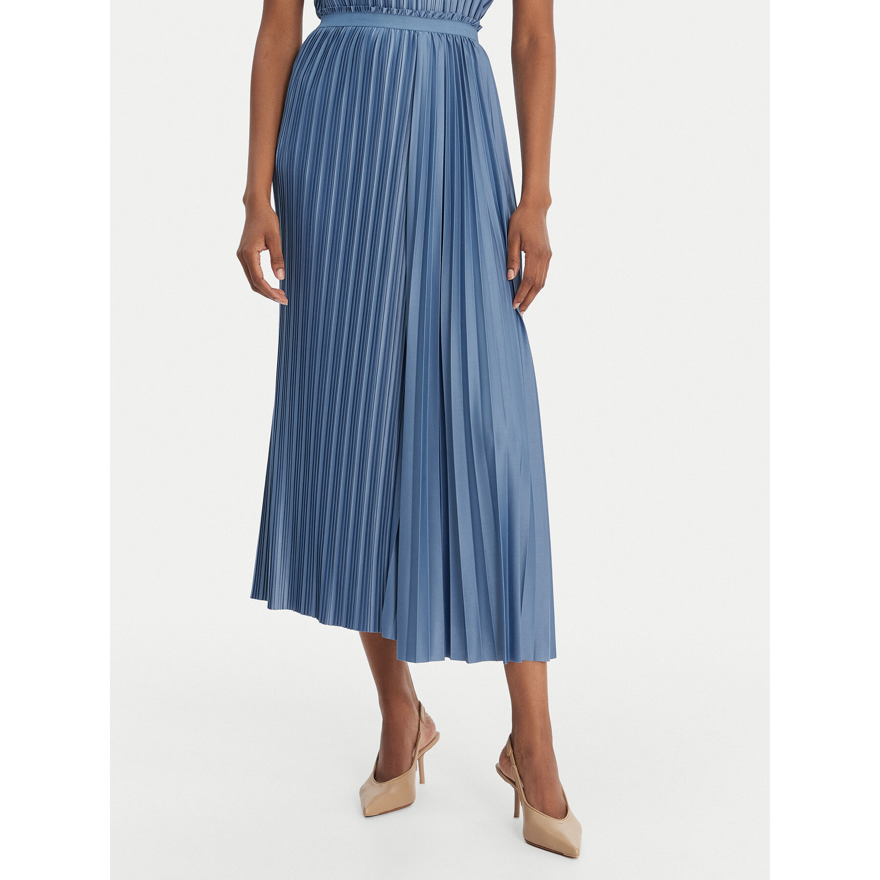 MAX&Co. Spódnica plisowana 2616771013200 Niebieski Regular Fit