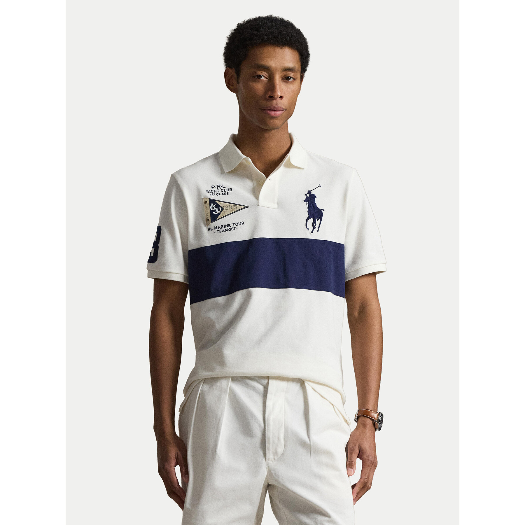 Polo Ralph Lauren Polo 710B21925001 Kremowy Regular Fit