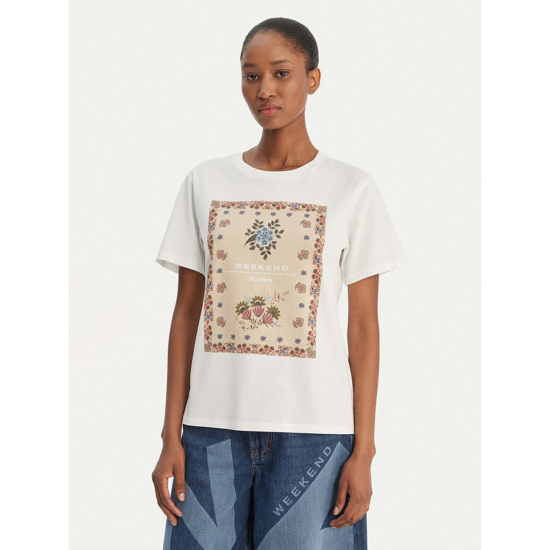 Weekend Max Mara T-Shirt Pantera 2615971032 Biały Regular Fit