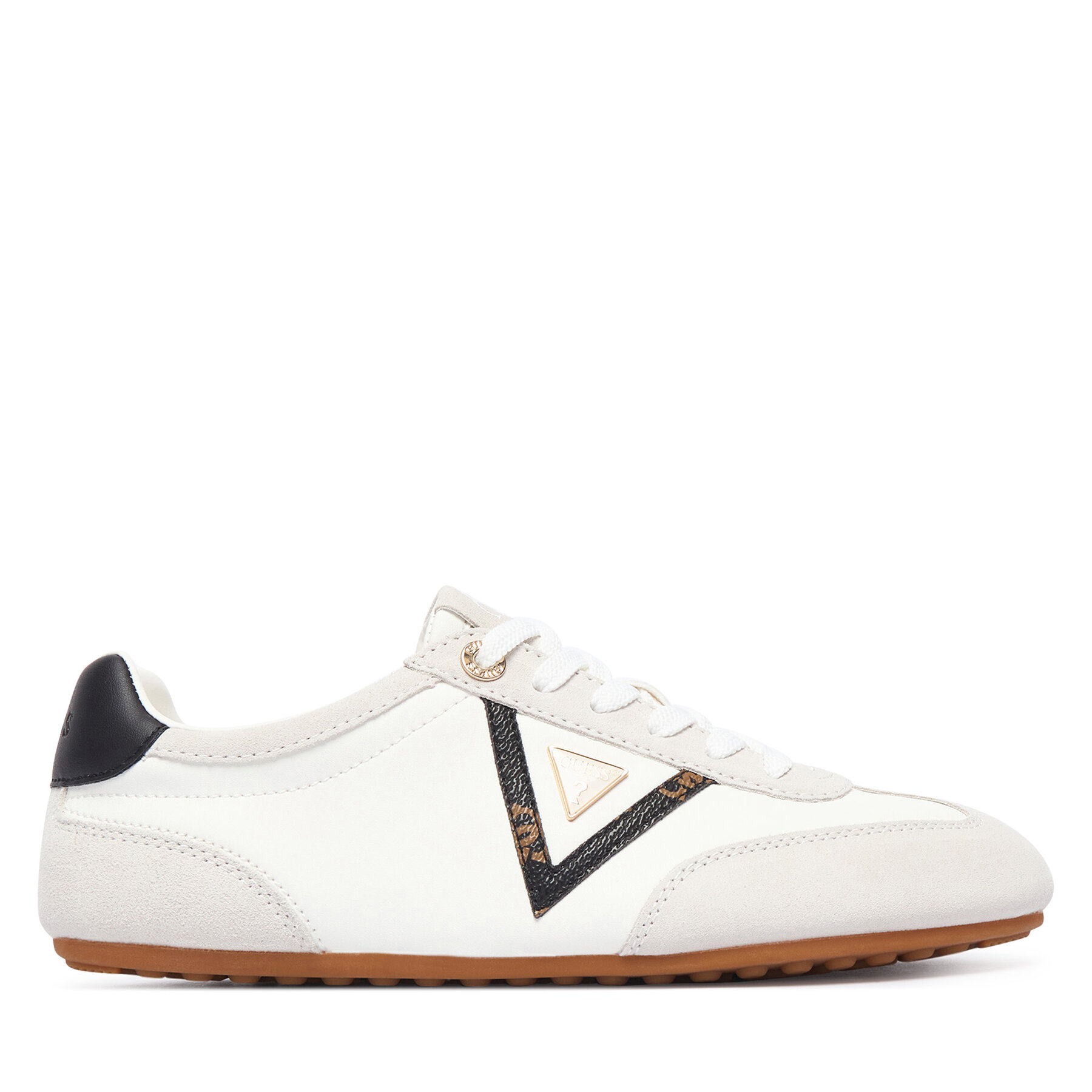 Guess Sneakersy Relli FLTREL LEA12 Kremowy