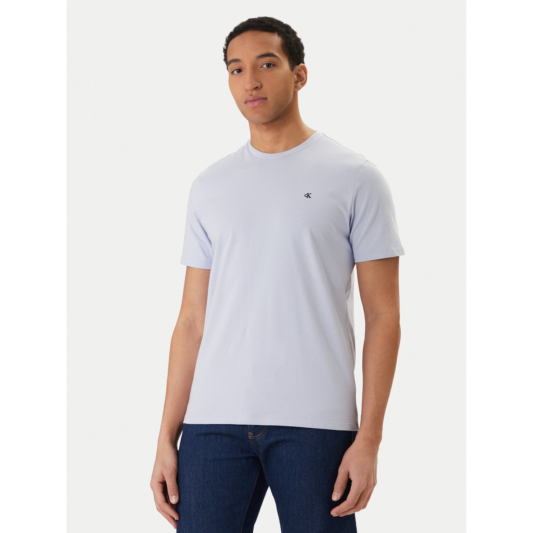 Calvin Klein Jeans T-Shirt Classic Monogram LV04RD254G Fioletowy Regular Fit