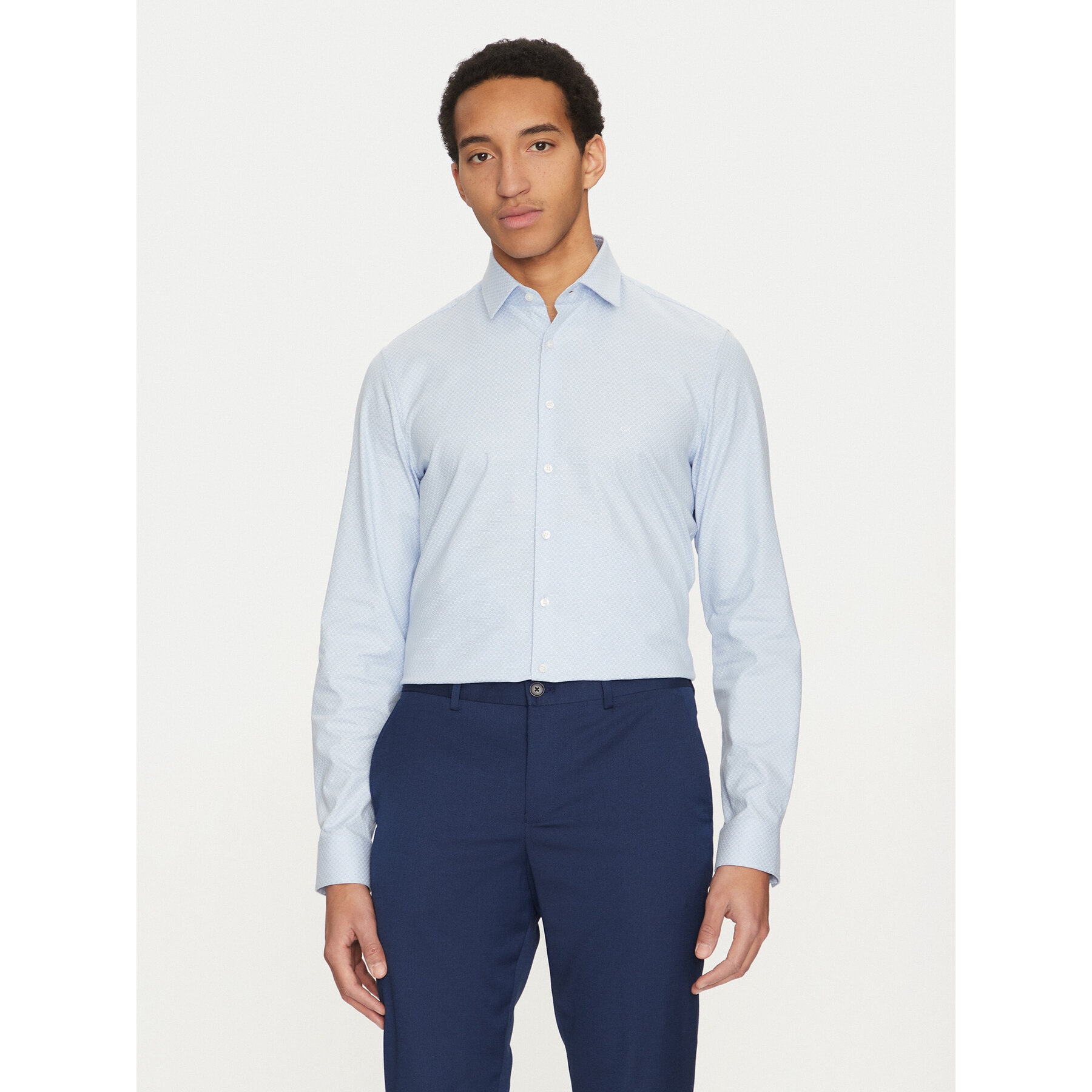Calvin Klein Koszula K10K114307 Błękitny Slim Fit