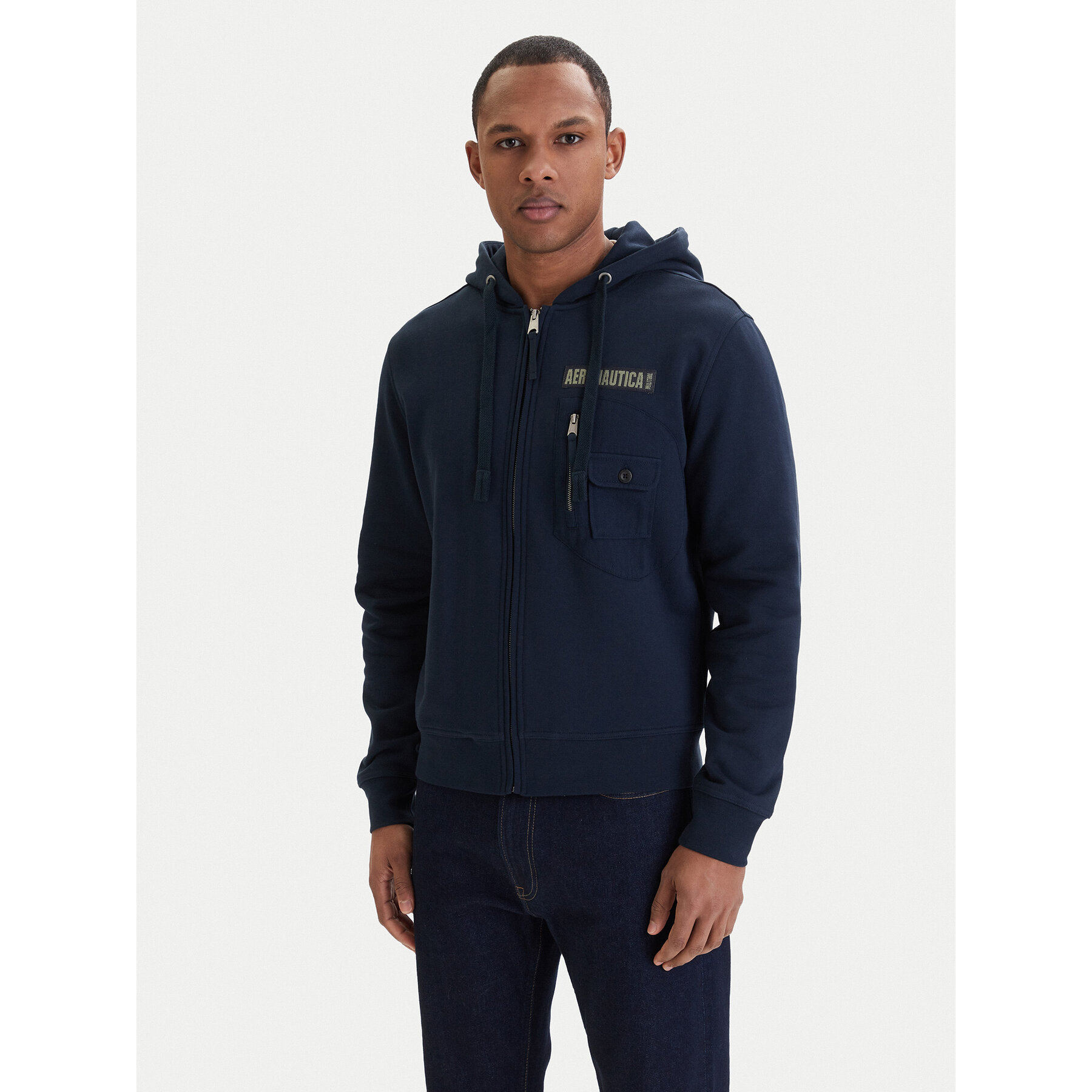 Aeronautica Militare Bluza 261FE2100UF00679 Granatowy Regular Fit