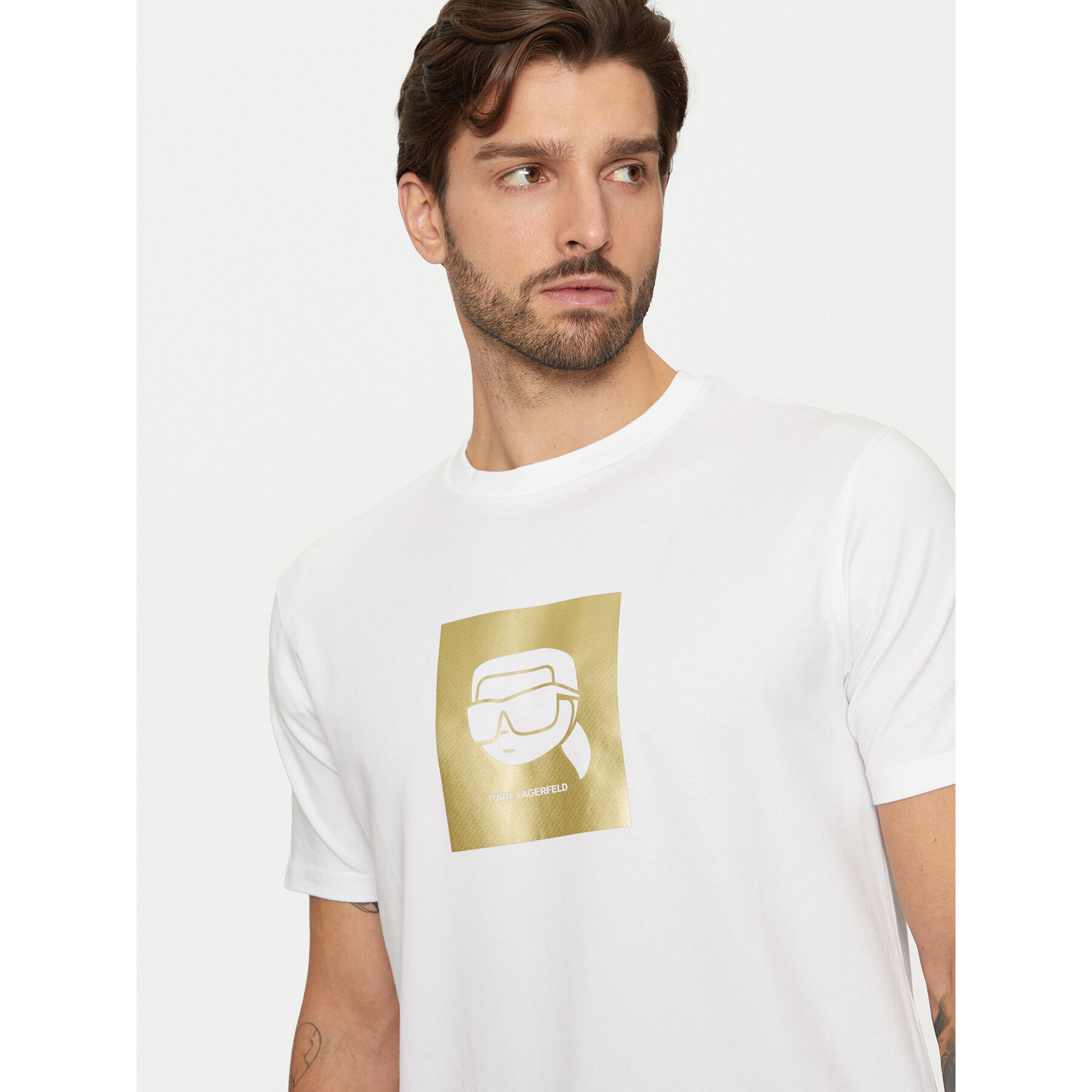 KARL LAGERFELD T-Shirt 755460 551235 Biały Regular Fit