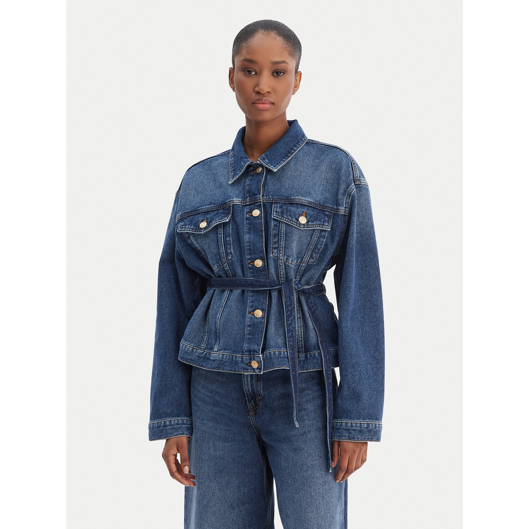 HUGO Kurtka jeansowa Gizzie 50553184 Niebieski Regular Fit
