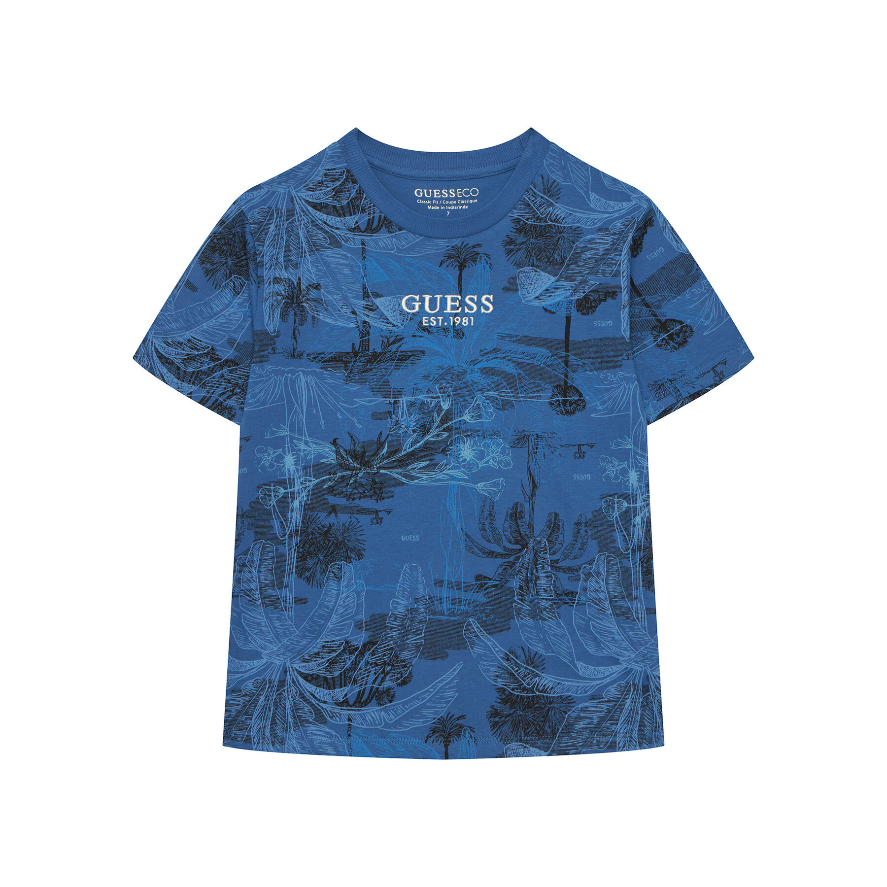 Guess T-Shirt L6GI14 K8HM4 Niebieski Relaxed Fit