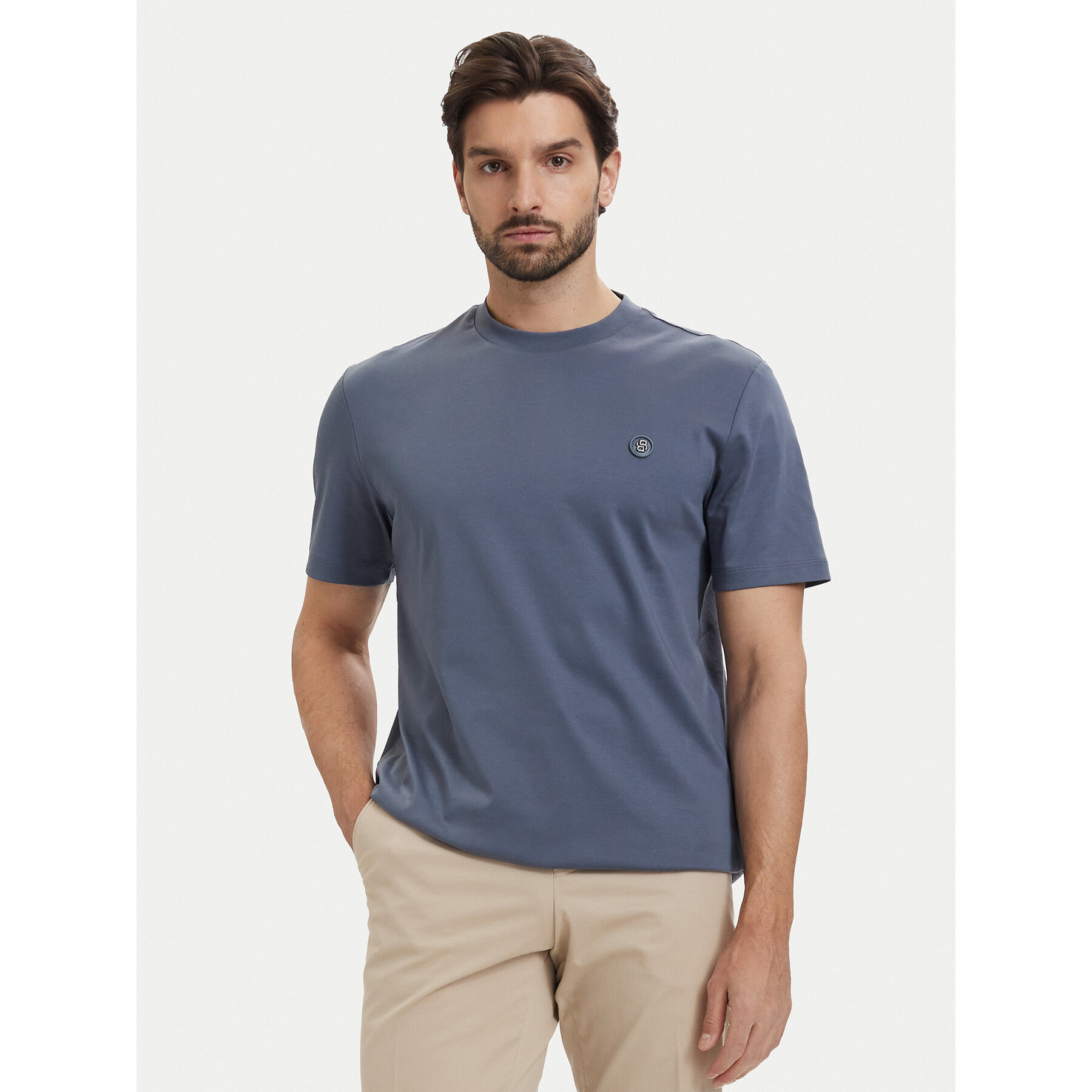 BOSS T-Shirt C-Taut 01 50555844 Granatowy Regular Fit