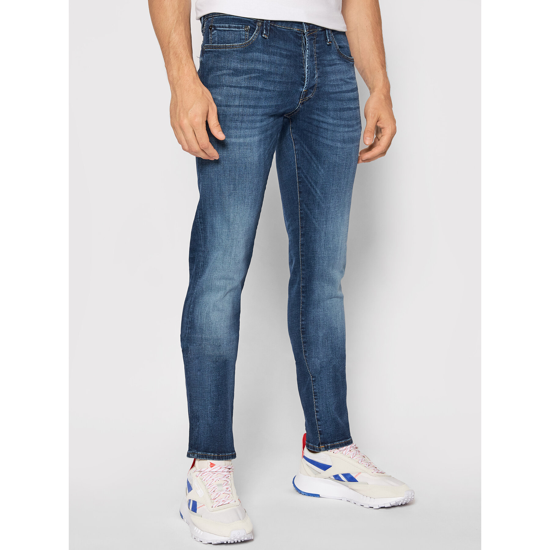 Jack & Jones Jeansy Glenn 12133074 Granatowy Slim Fit