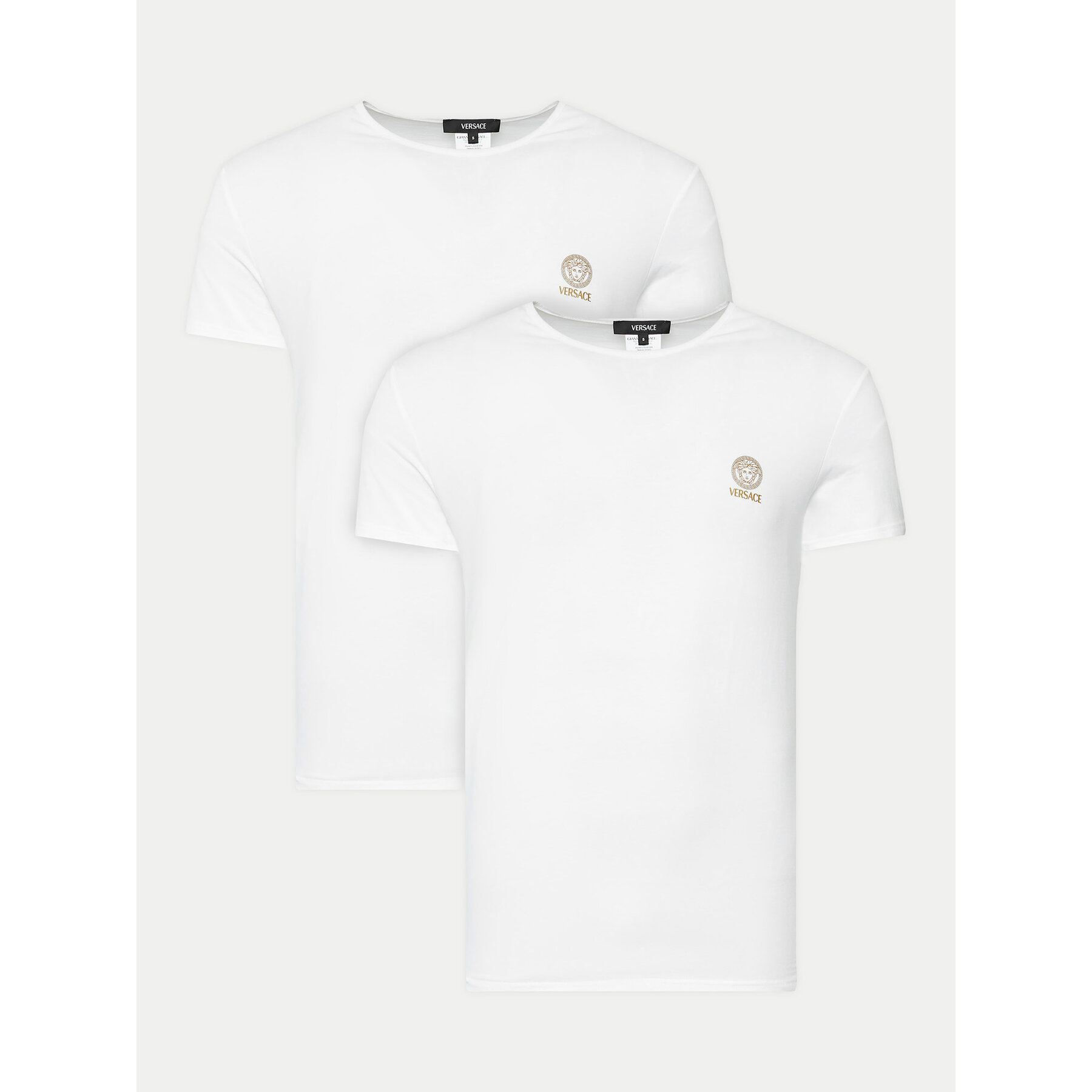 Versace Komplet t-shirtów AU10193 1A10011 Biały Slim Fit