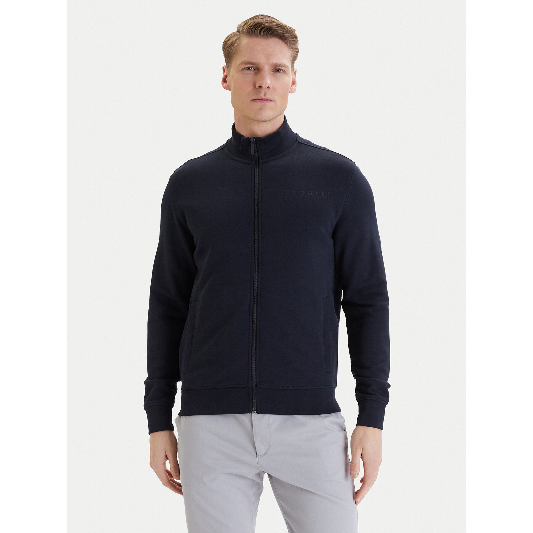Bugatti Bluza 8750-15070E Granatowy Regular Fit