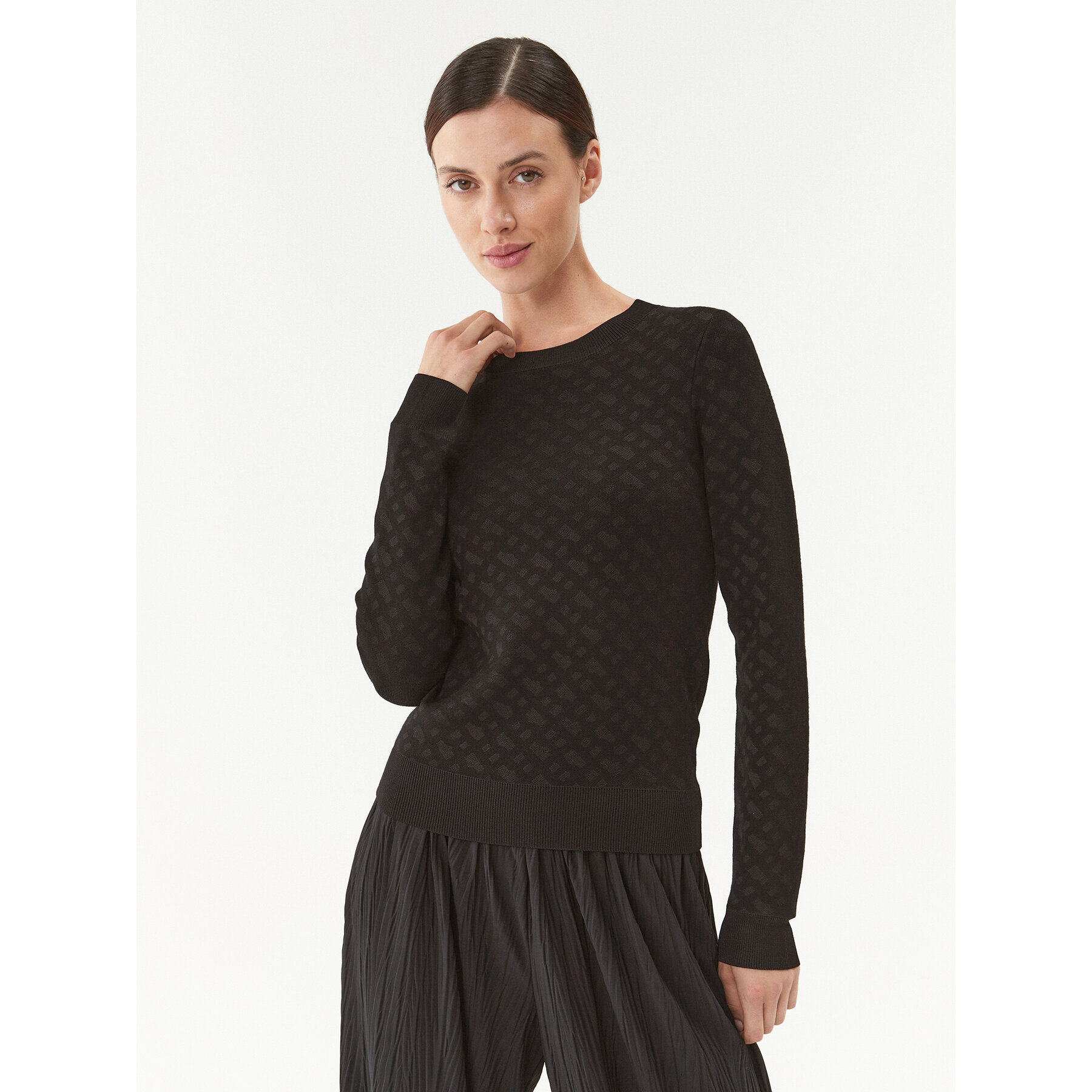 Boss Sweter Furkina 50493923 Czarny Regular Fit