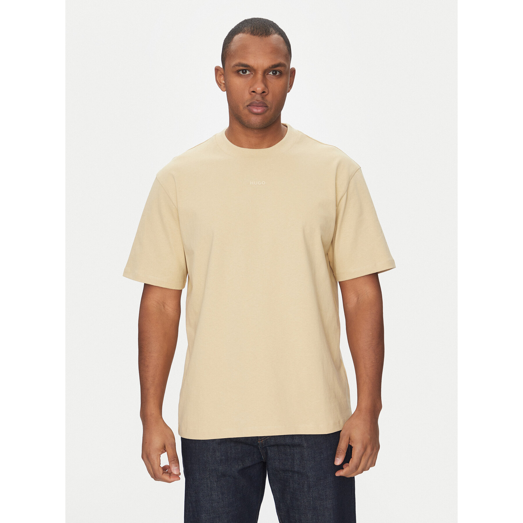 HUGO T-Shirt Dapolino 50488330 Beżowy Relaxed Fit