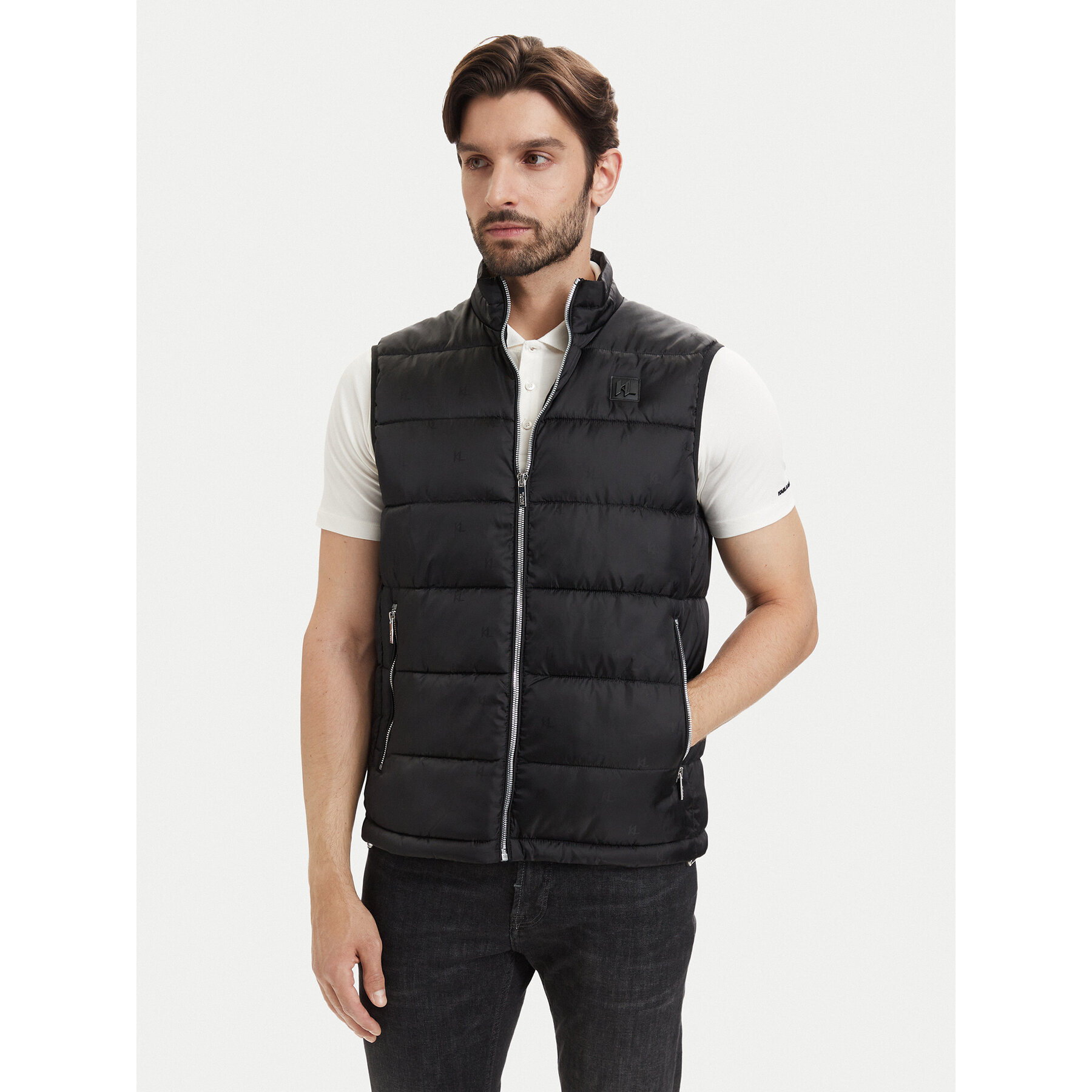 KARL LAGERFELD Bezrękawnik 505022 563592 Czarny Regular Fit