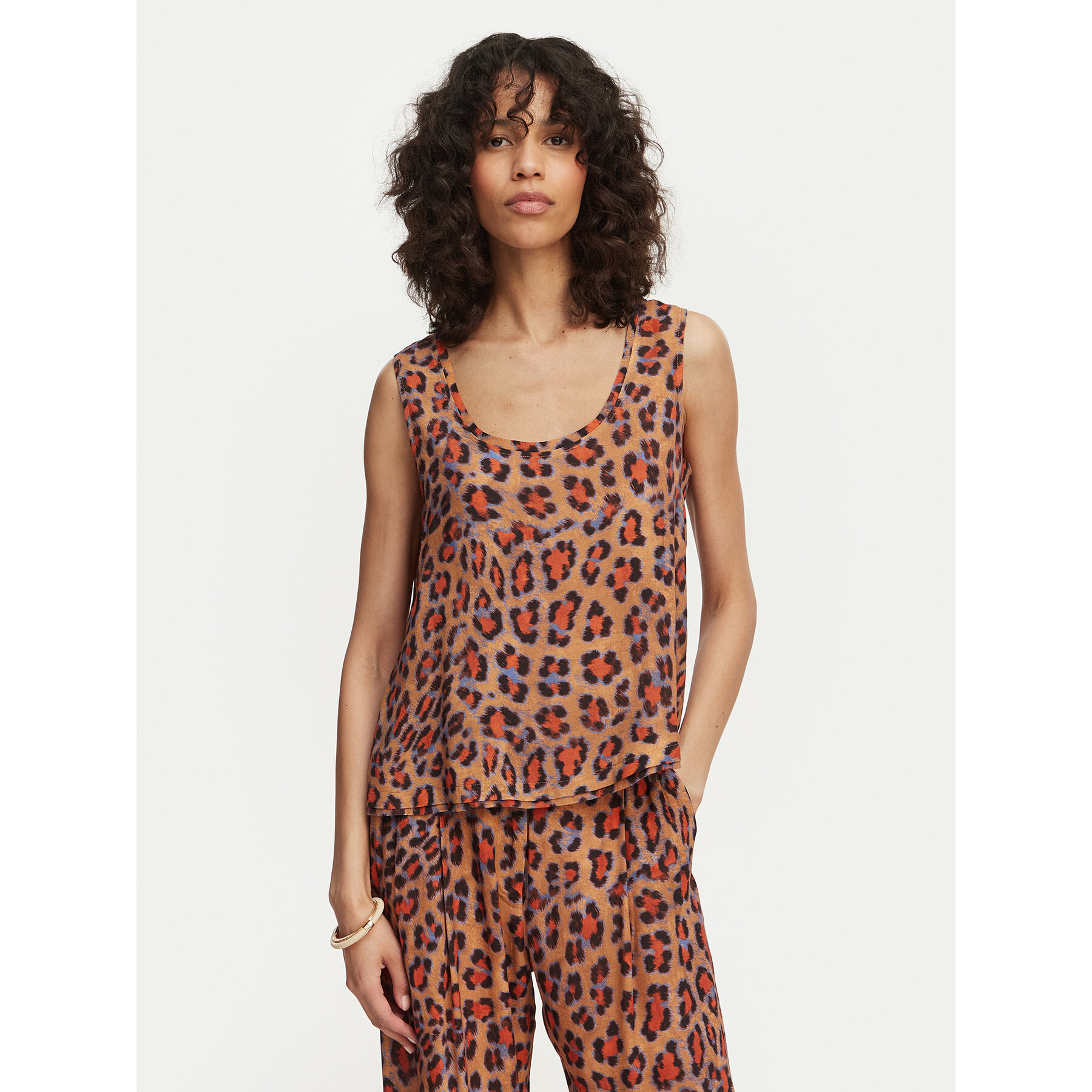 LOLA CASADEMUNT Top MS2615033 Brązowy Regular Fit