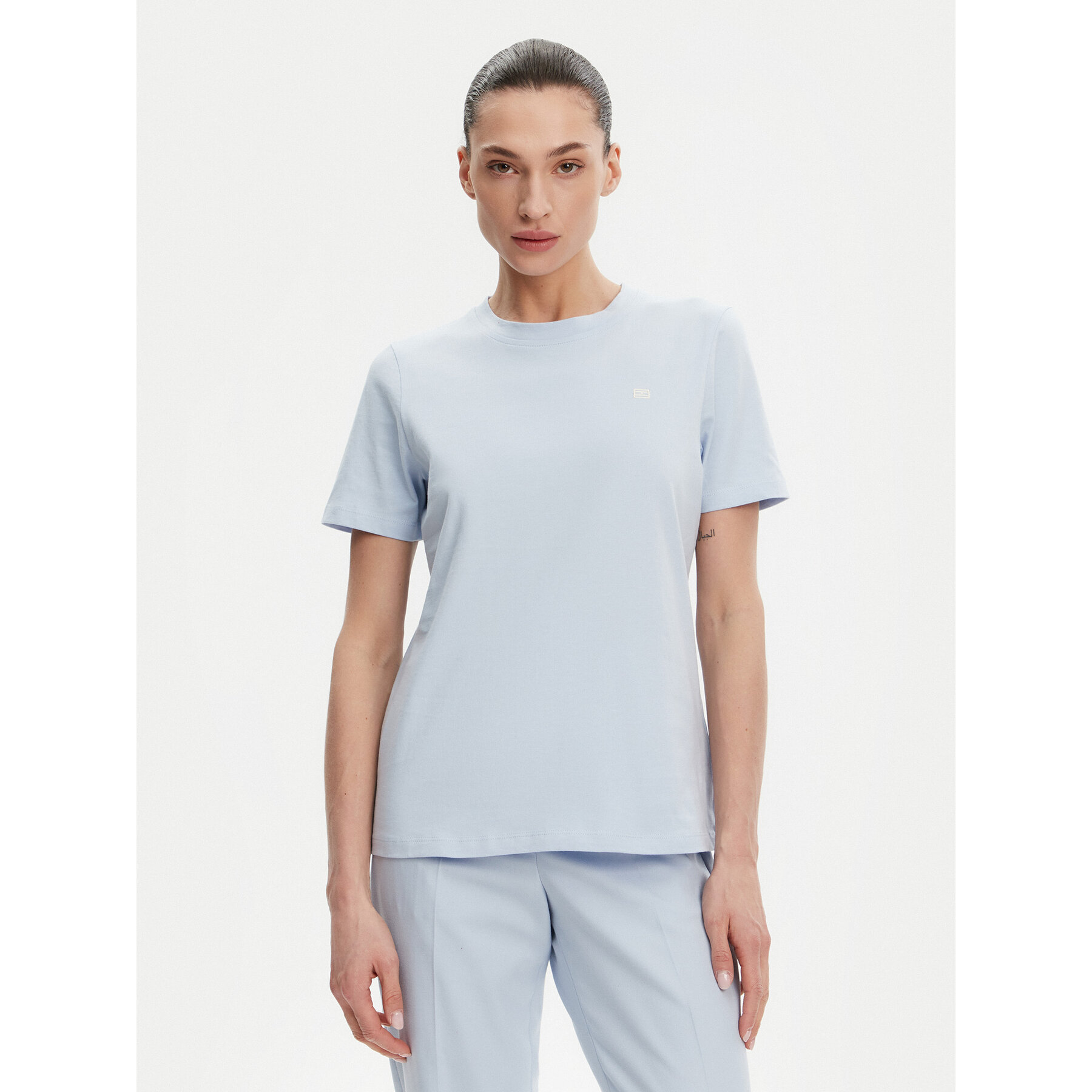 Tommy Hilfiger T-Shirt WW0WW45522 Niebieski Regular Fit