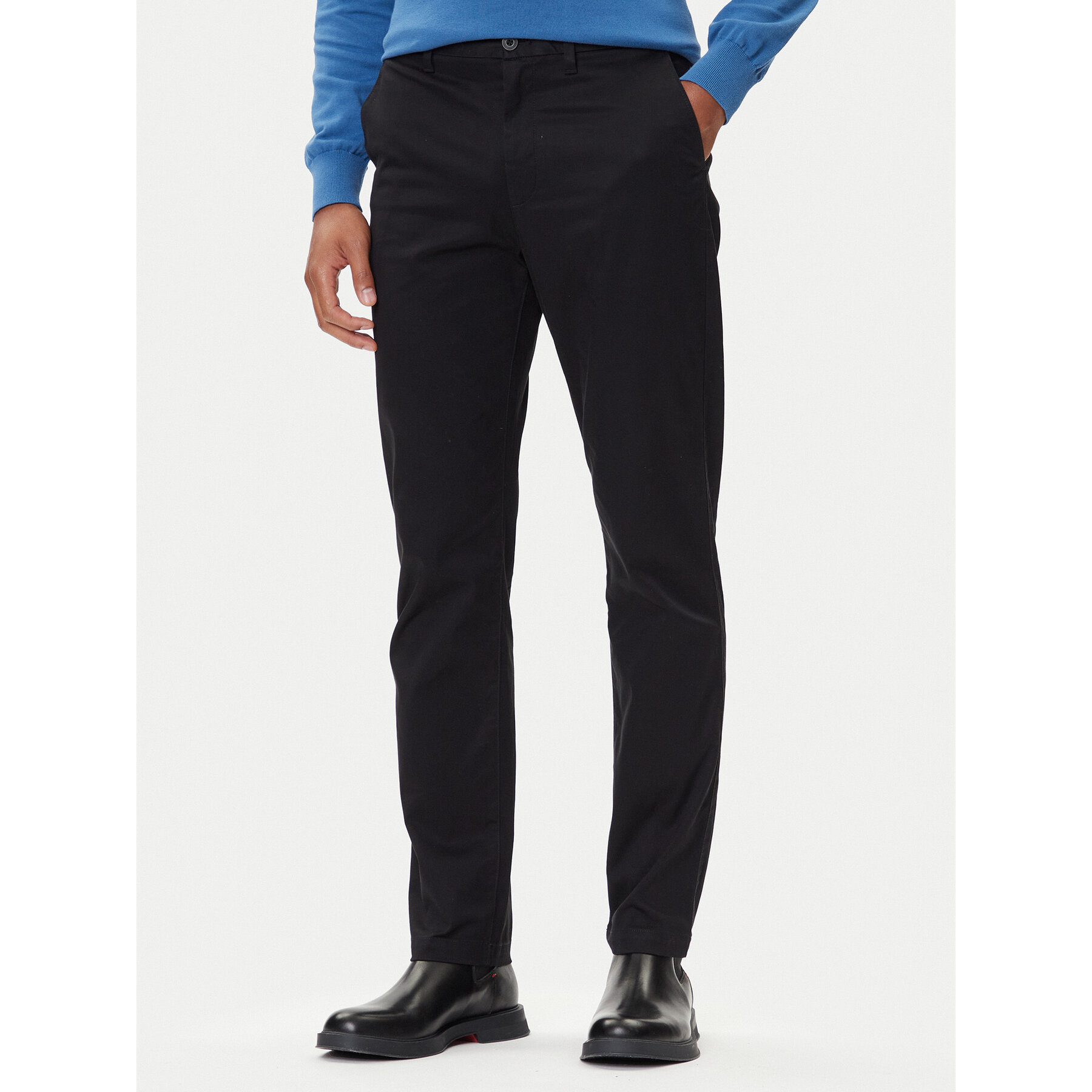 Calvin Klein Chinosy LV040EM633 Czarny Slim Fit