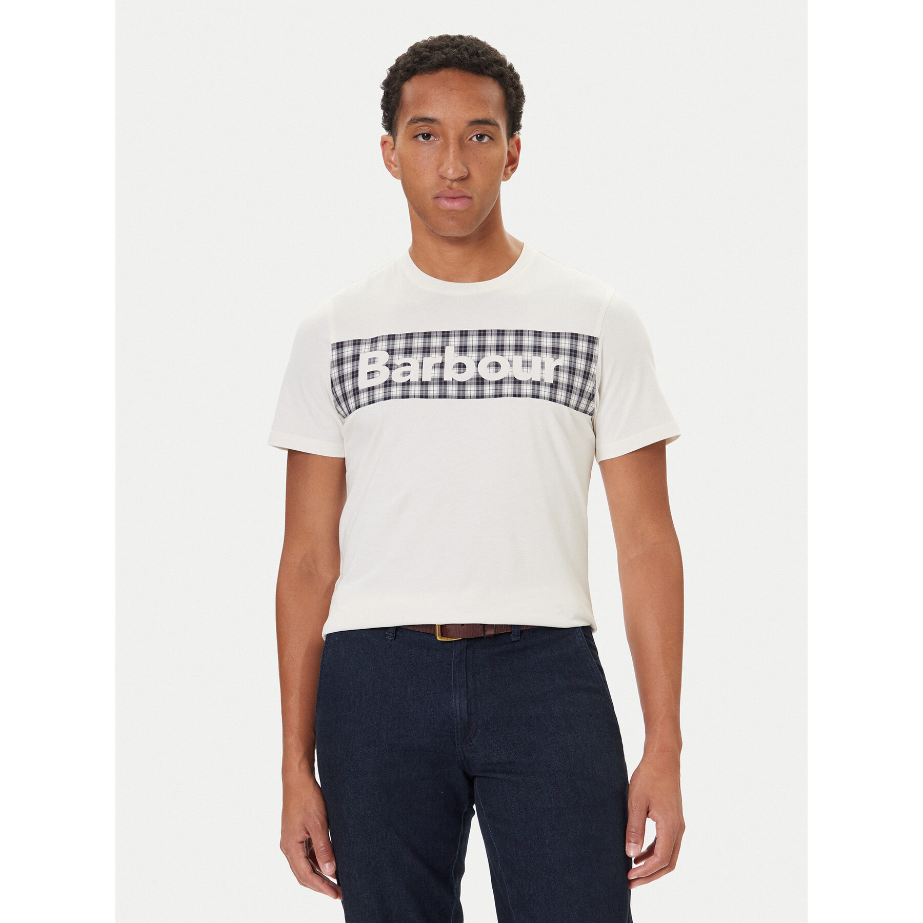 Barbour T-Shirt MTS1496WH32 Biały Regular Fit