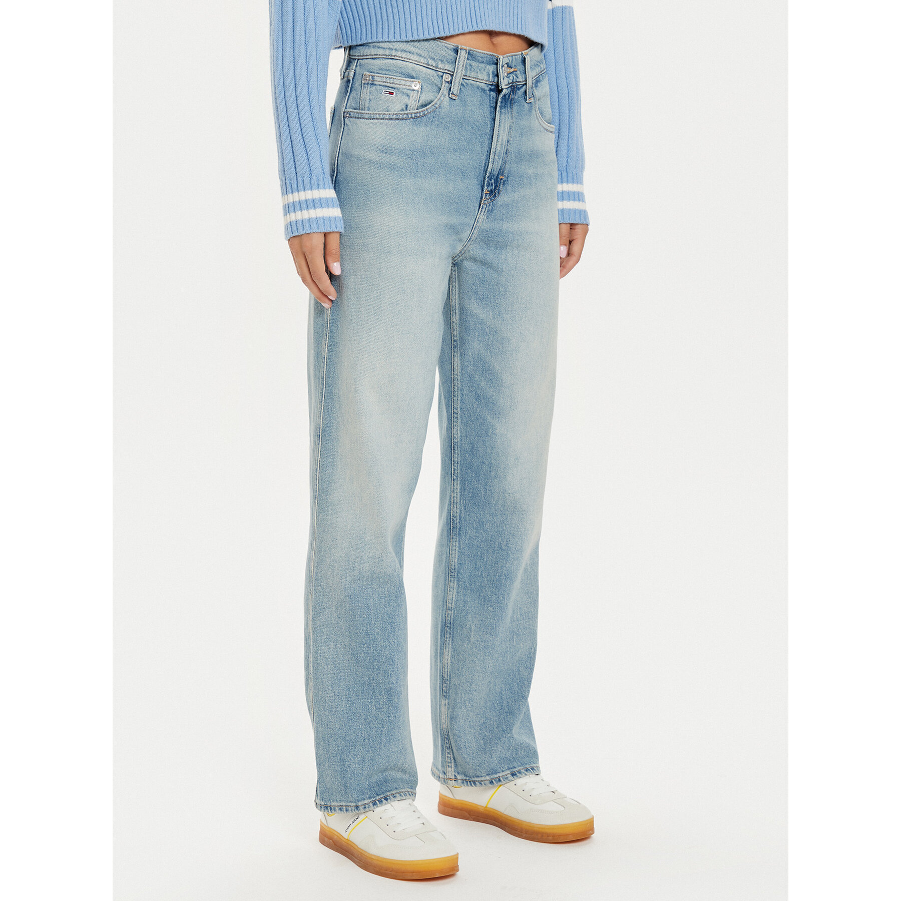Tommy Jeans Jeansy Betsy DW0DW19610 Niebieski Loose Fit