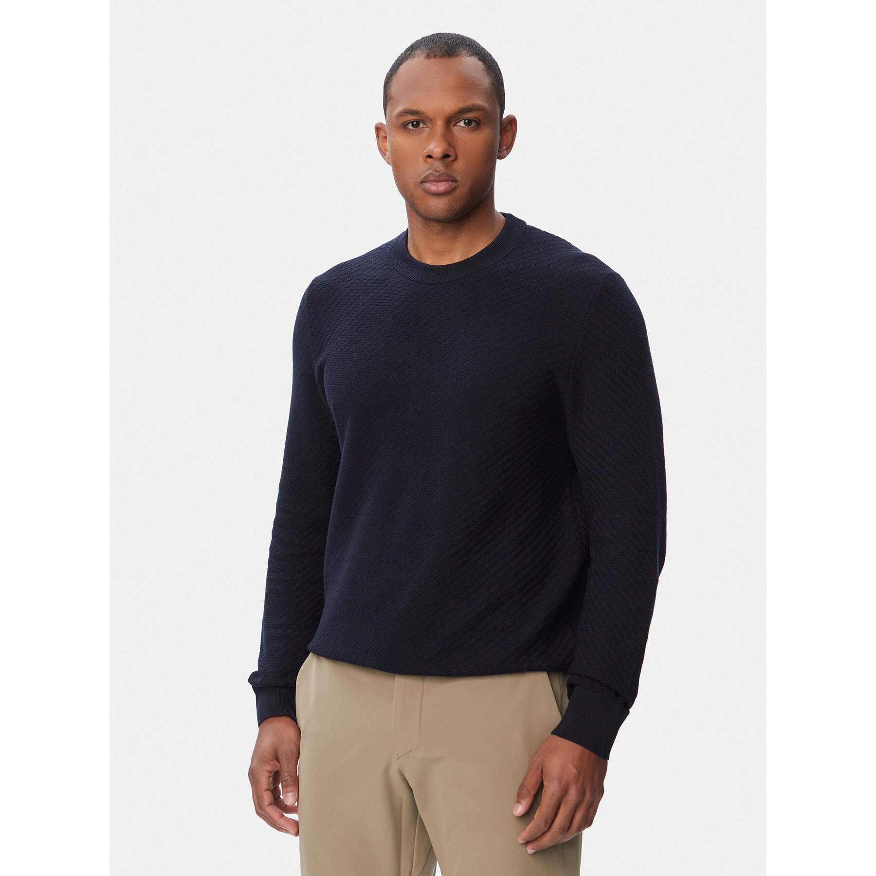 BOSS Sweter H-Lofranco 50565565 Granatowy Regular Fit