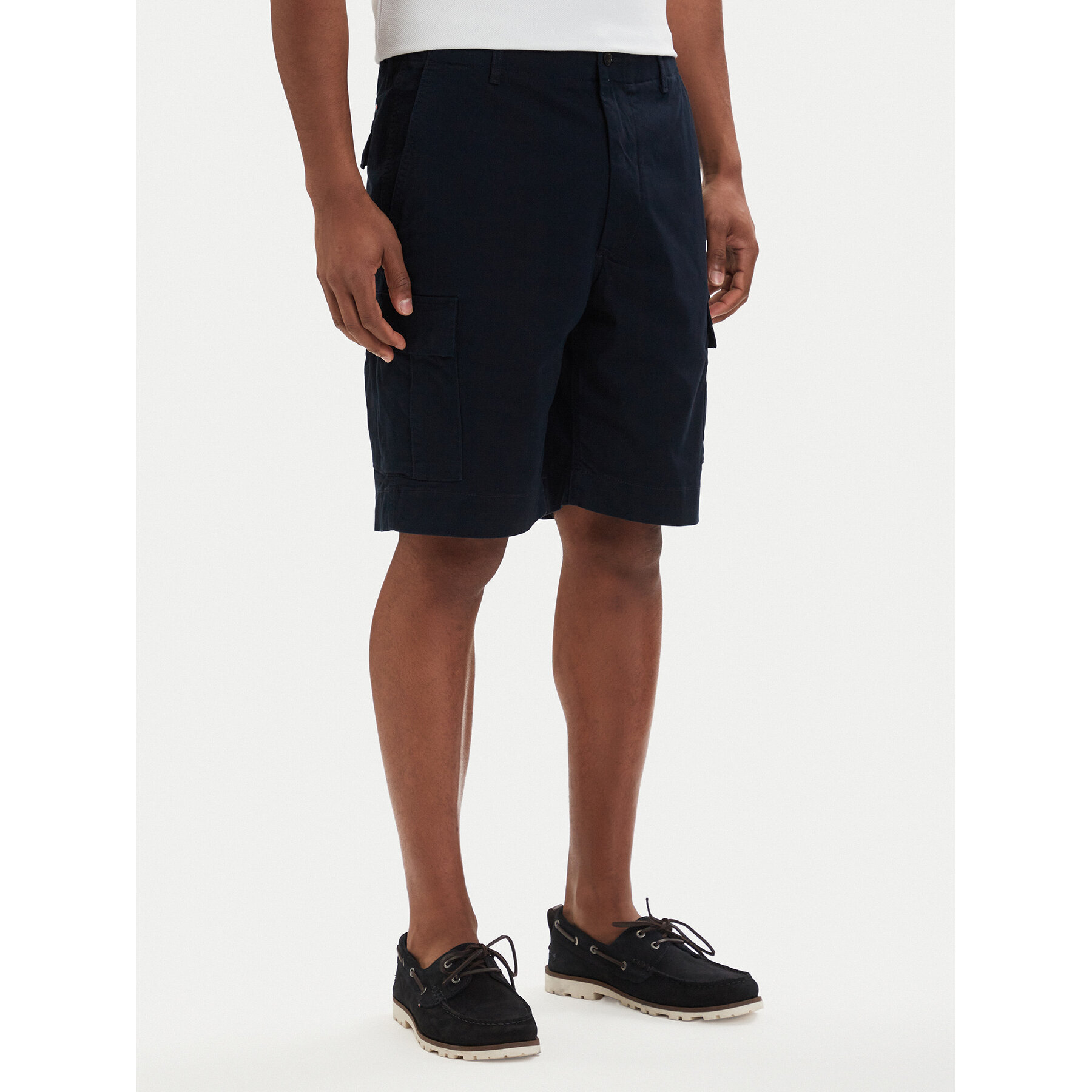 Tommy Hilfiger Szorty materiałowe Twill Cargo MW0MW42350 Granatowy Relaxed Fit