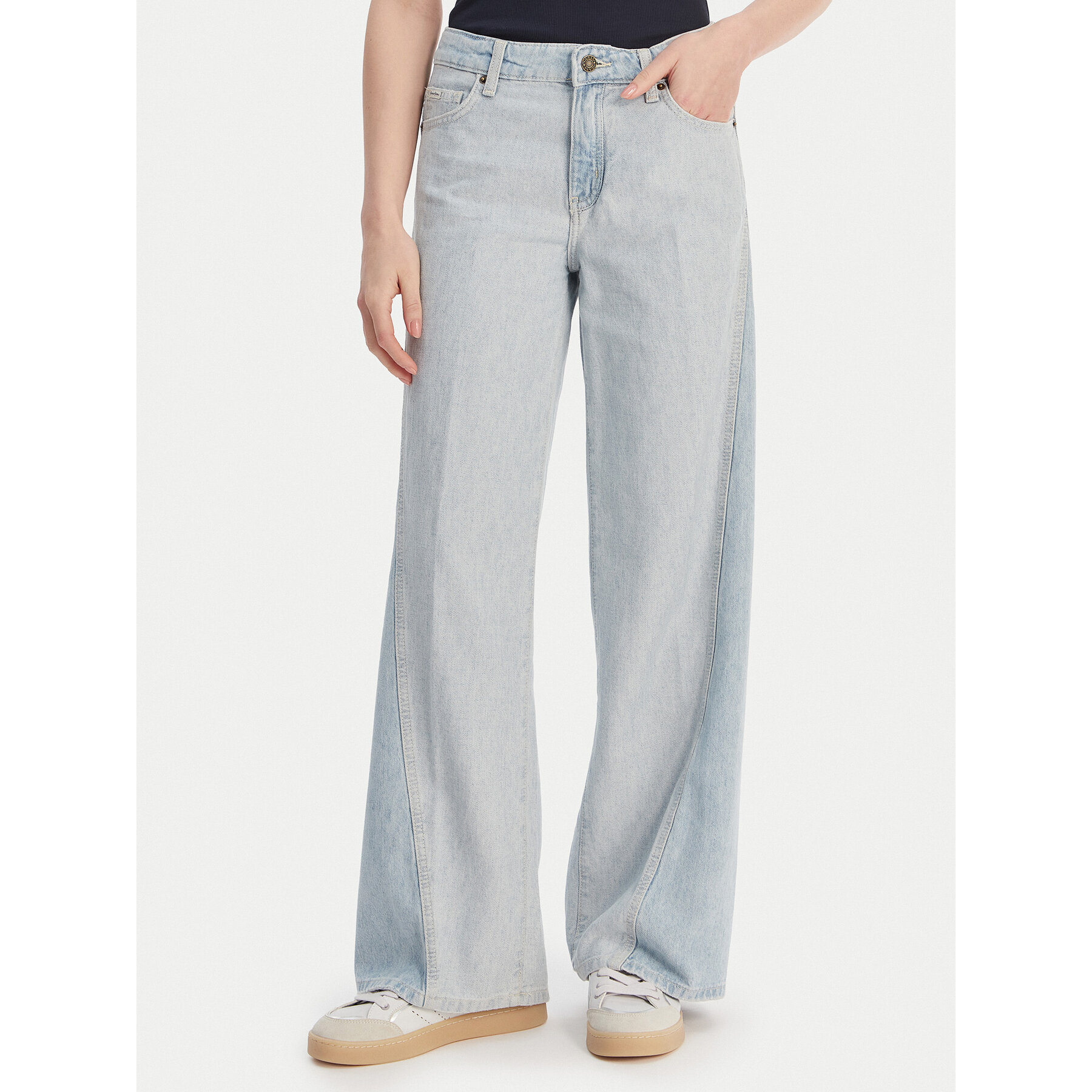 Guess Jeans Jeansy W6GA2T D6534 Niebieski Wide Leg