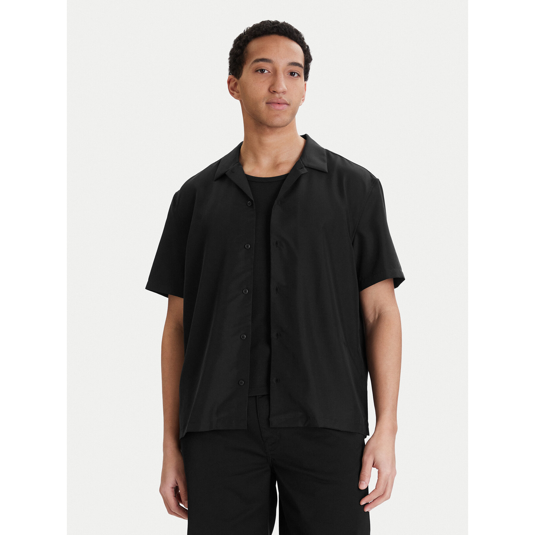Calvin Klein Koszula LV04LF114G Czarny Relaxed Fit