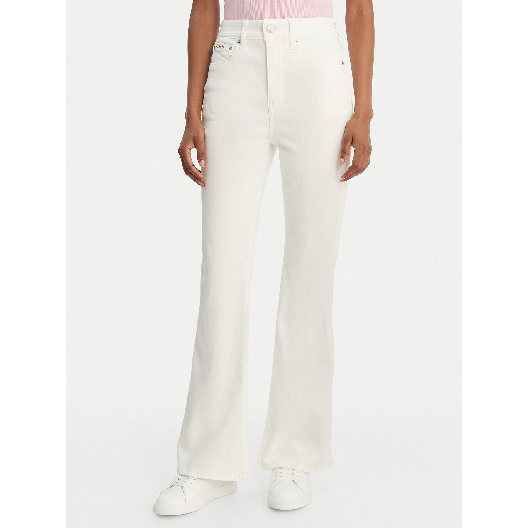 Calvin Klein Jeans Jeansy LV047F746G Biały Flare Fit