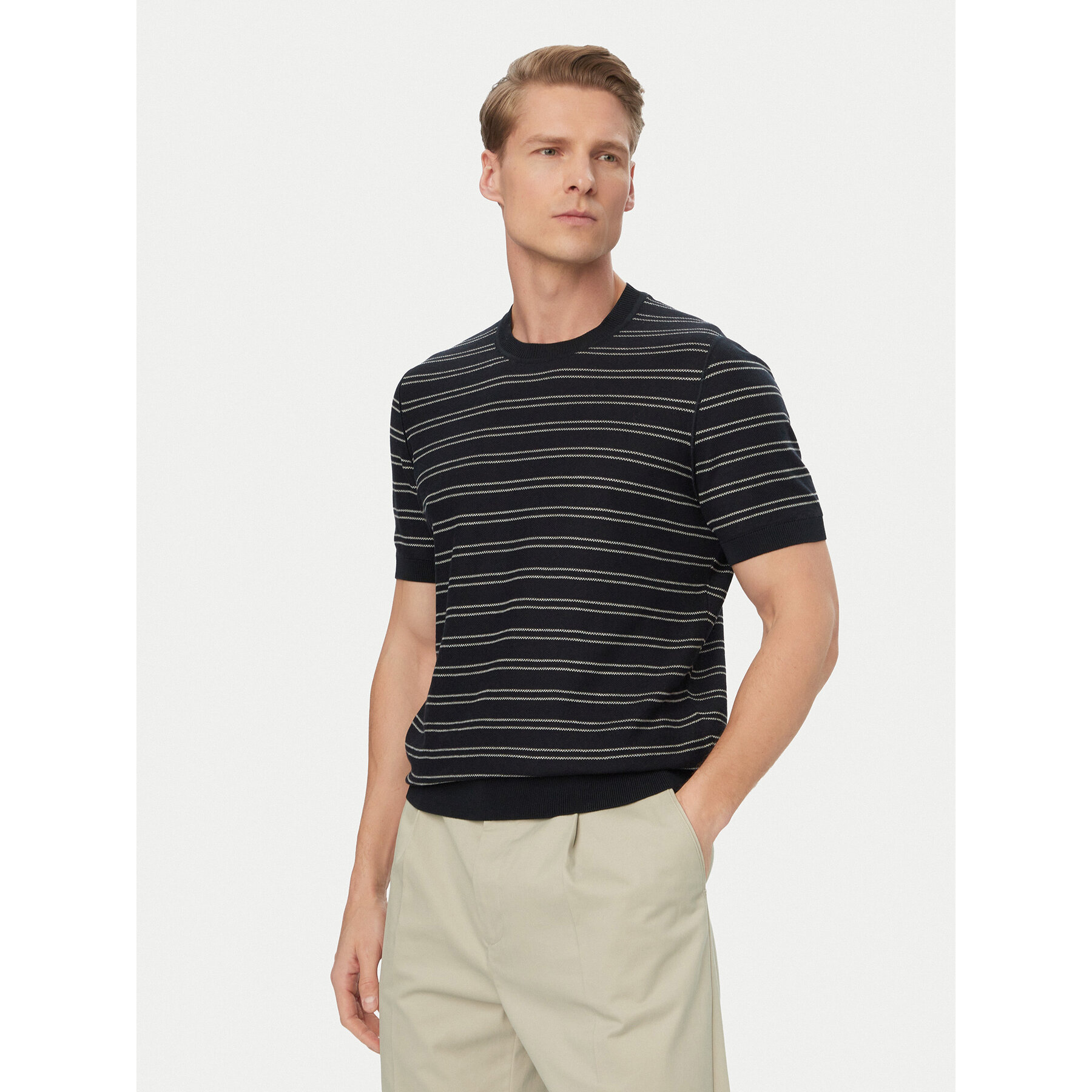BOSS T-Shirt H-Nalon 50560482 Granatowy Regular Fit
