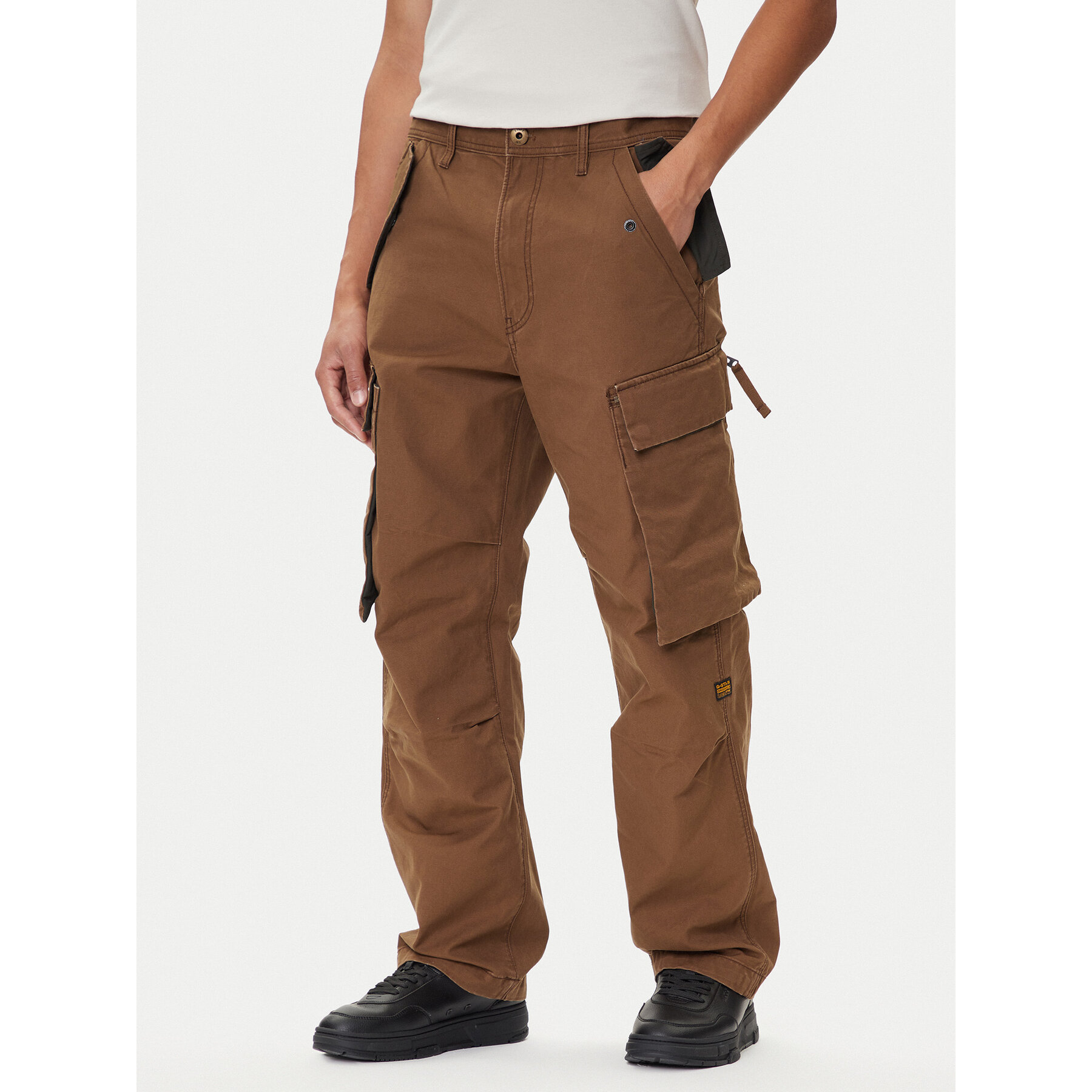 G-Star Raw Spodnie materiałowe R-3N D25224-D191 Brązowy Straight Fit