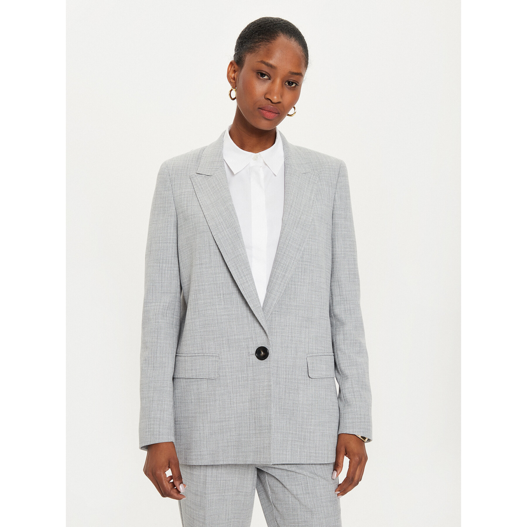 Marella Marynarka Ferrara 2423046031 Szary Regular Fit