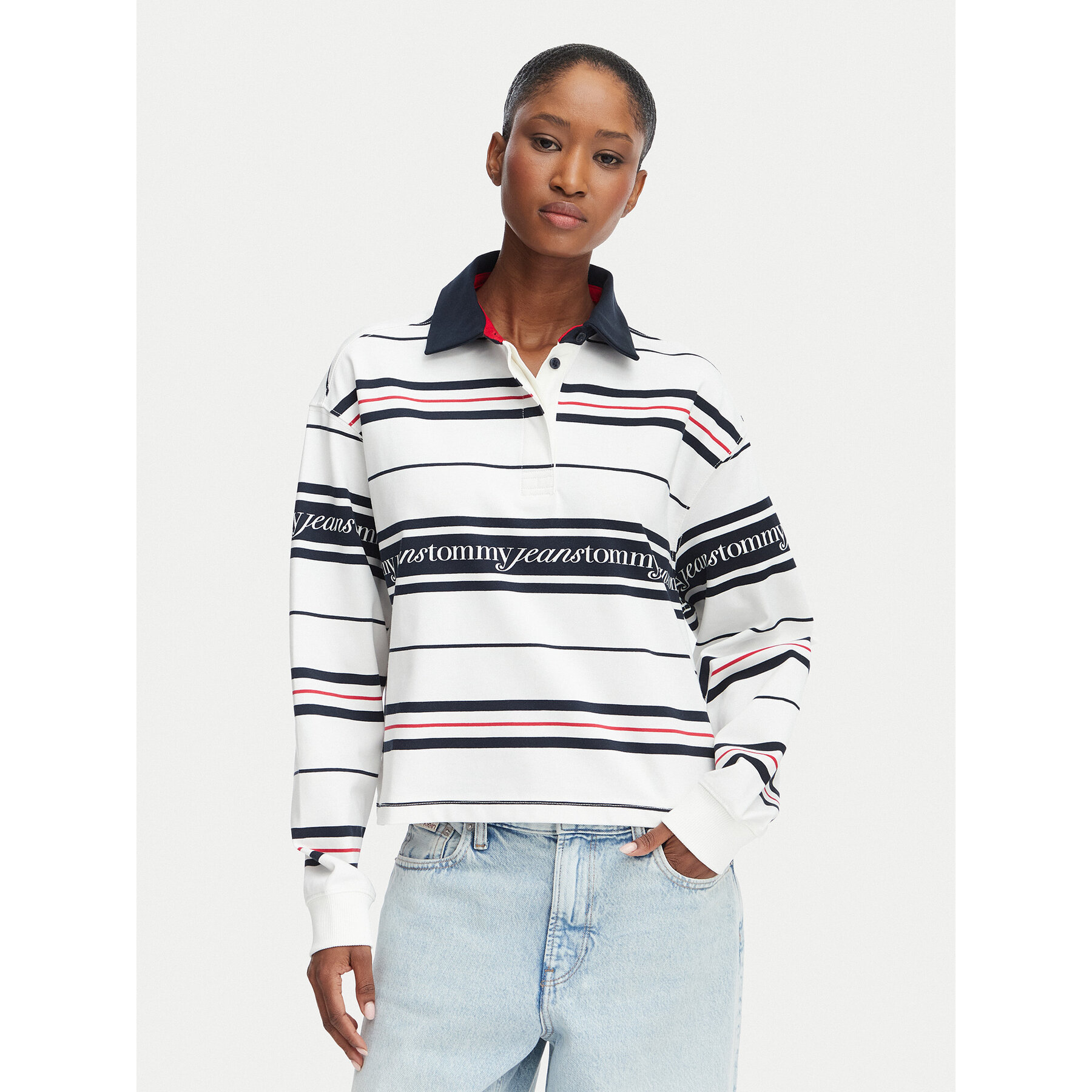 Tommy Jeans Polo DW0DW23145 Biały Regular Fit