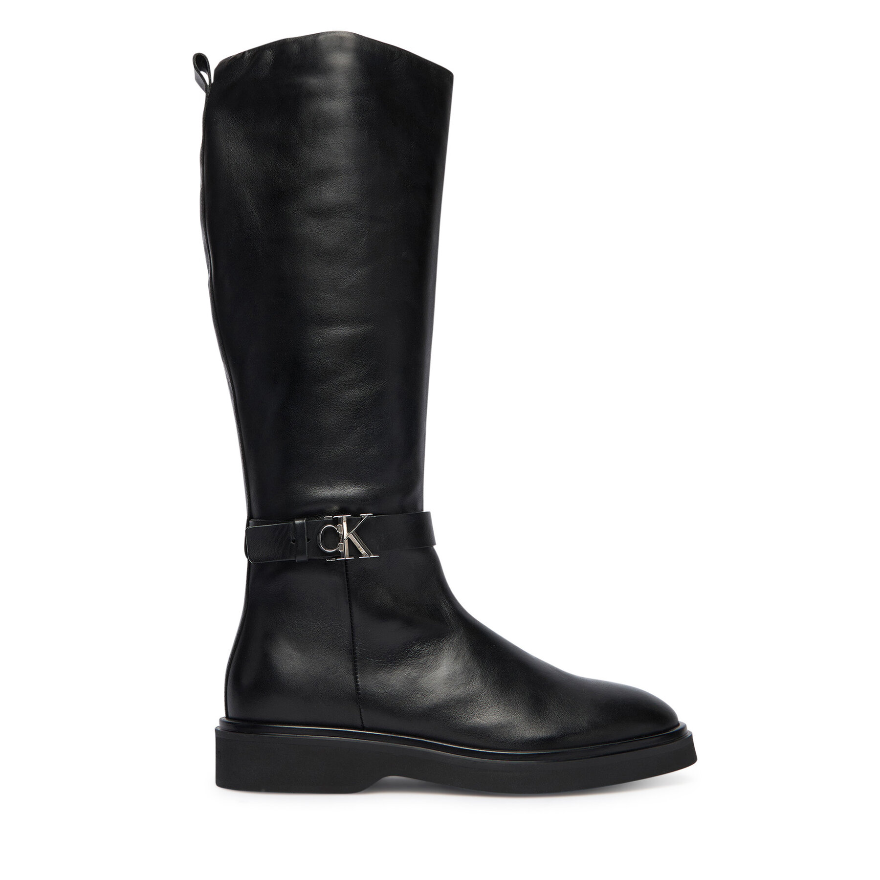 Calvin Klein Kozaki Knee Boot W/ Metal Logo HW0HW02665 Czarny