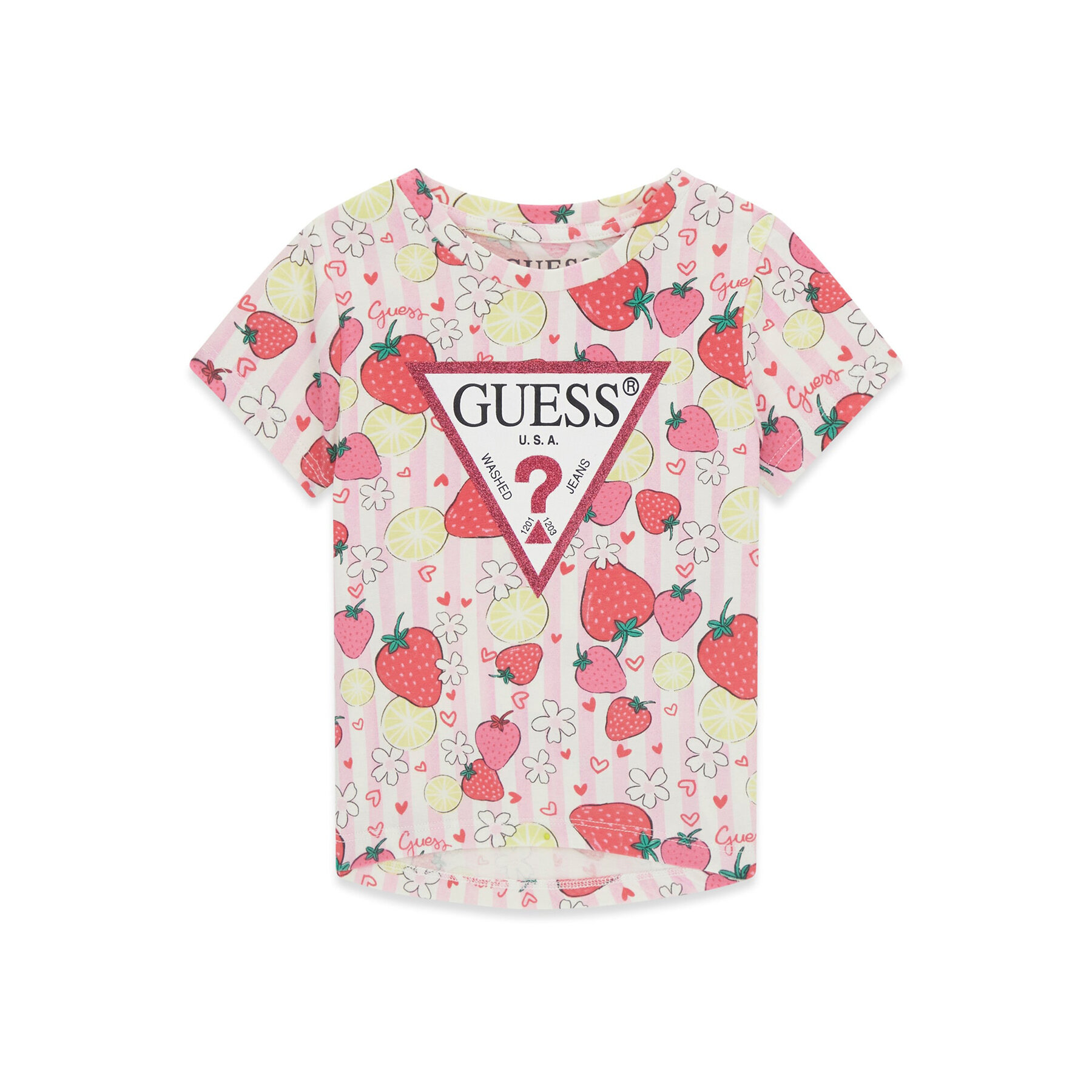 Guess T-Shirt K6GI13 K6YW4 Różowy Regular Fit