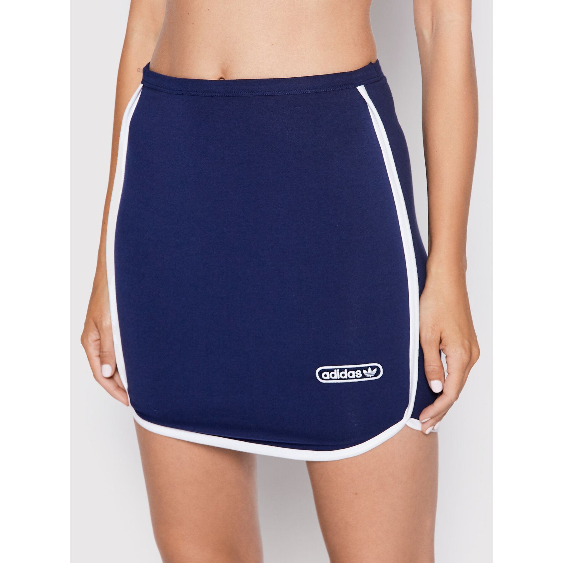 adidas Spódnica dresowa HL6565 Granatowy Slim Fit
