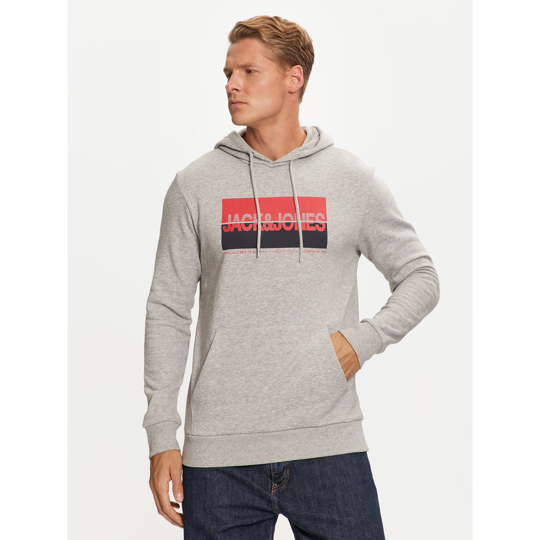 Jack & Jones Bluza Nolan 12256849 Szary Standard Fit