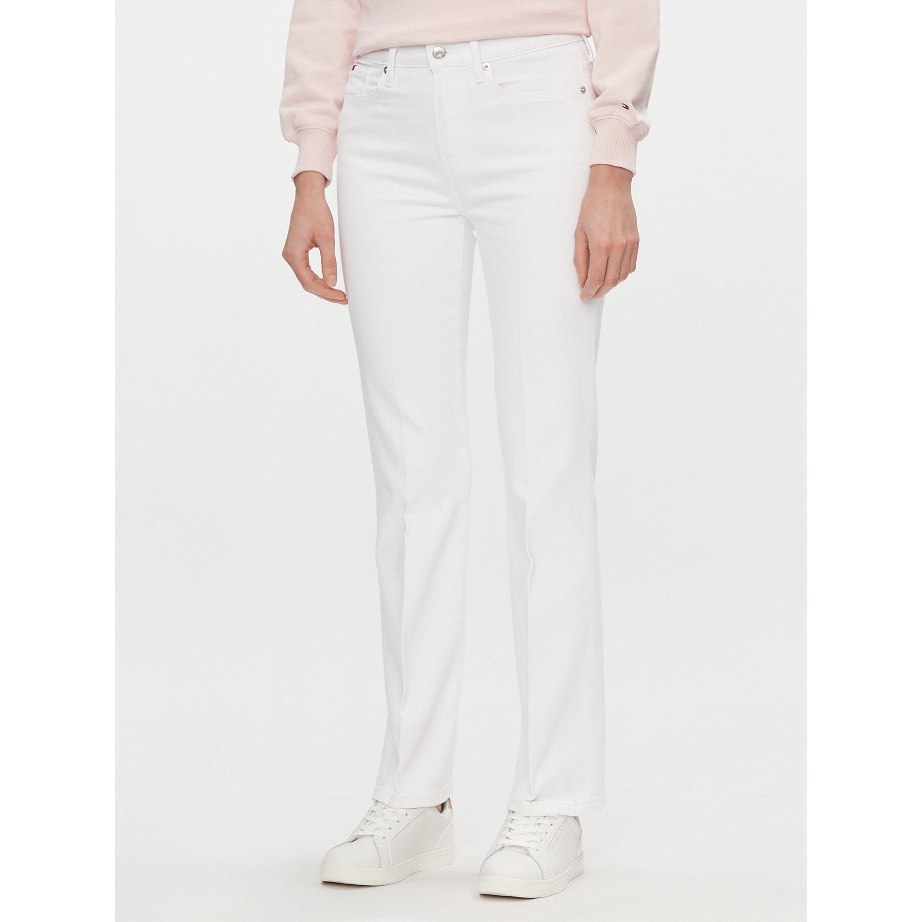 Tommy Hilfiger Jeansy Bootcut WW0WW41304 Biały Regular Fit