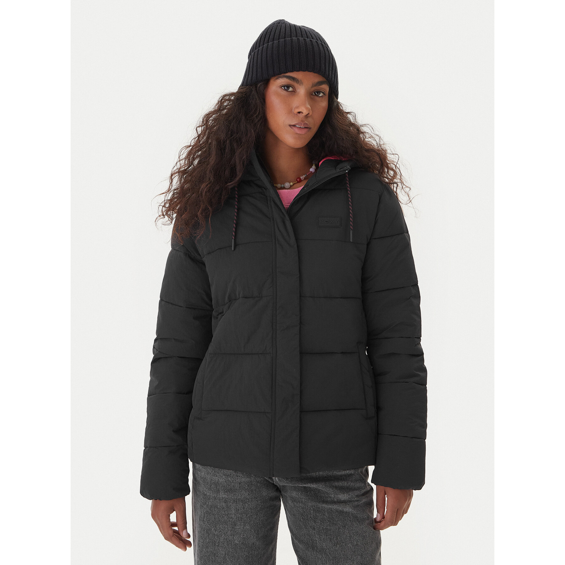 Roxy Kurtka przejściowa Nightfall ERJJK03680 Czarny Regular Fit