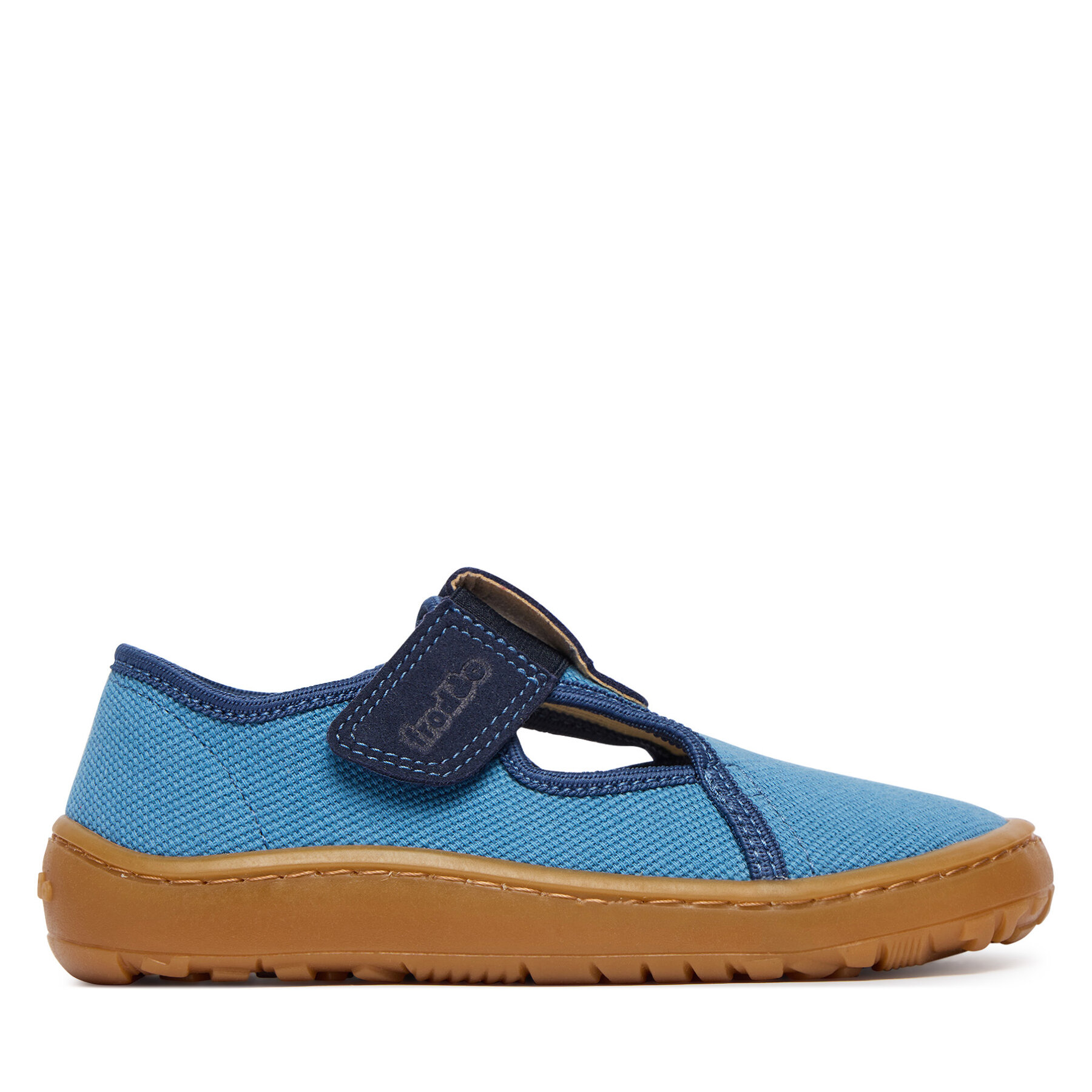 Froddo Kapcie Barefoot Canvas T-Bar G1700439-1 S Niebieski