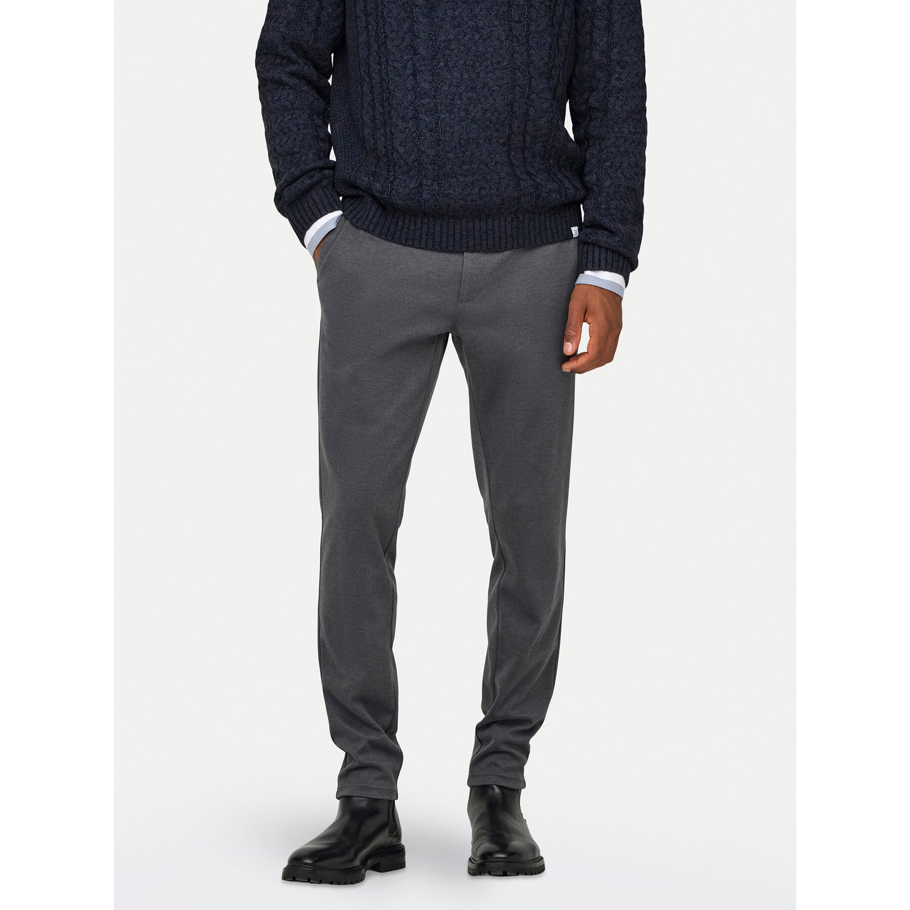Only & Sons Chinosy 22031061 Szary Slim Fit