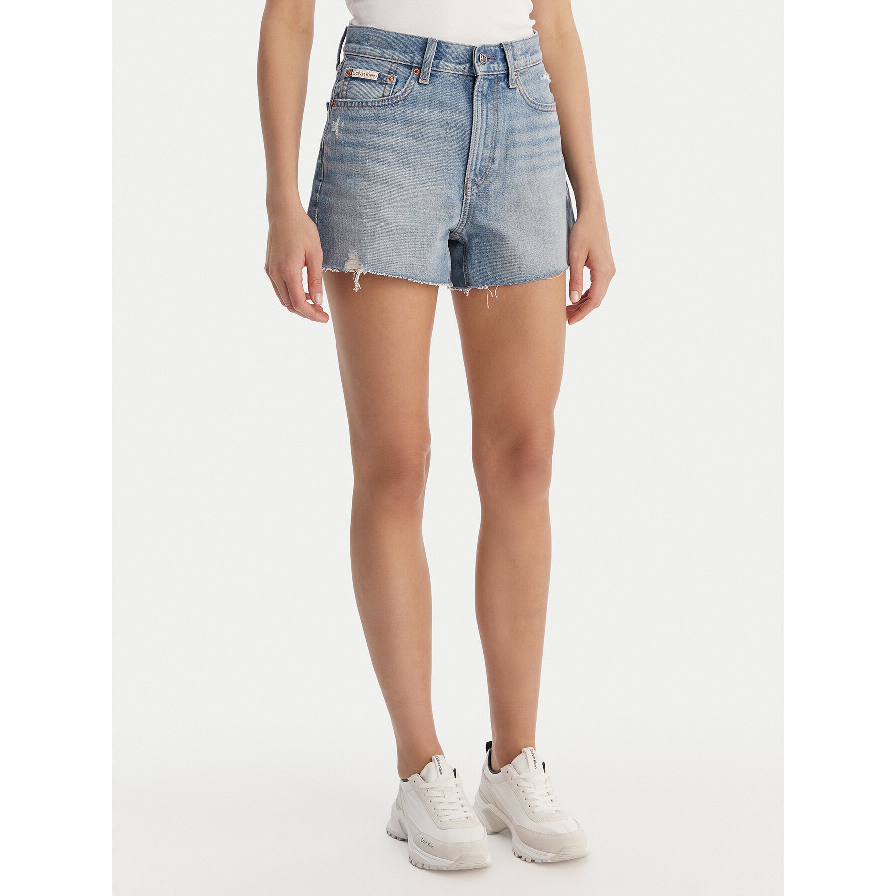 Calvin Klein Jeans Szorty jeansowe LV047F765G Niebieski Straight Fit
