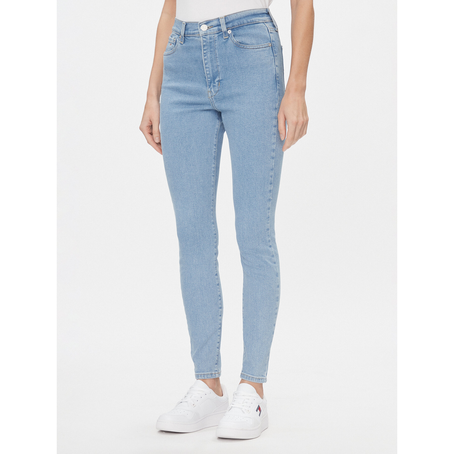 Tommy Jeans Jeansy Sylvia DW0DW17110 Niebieski Skinny Fit